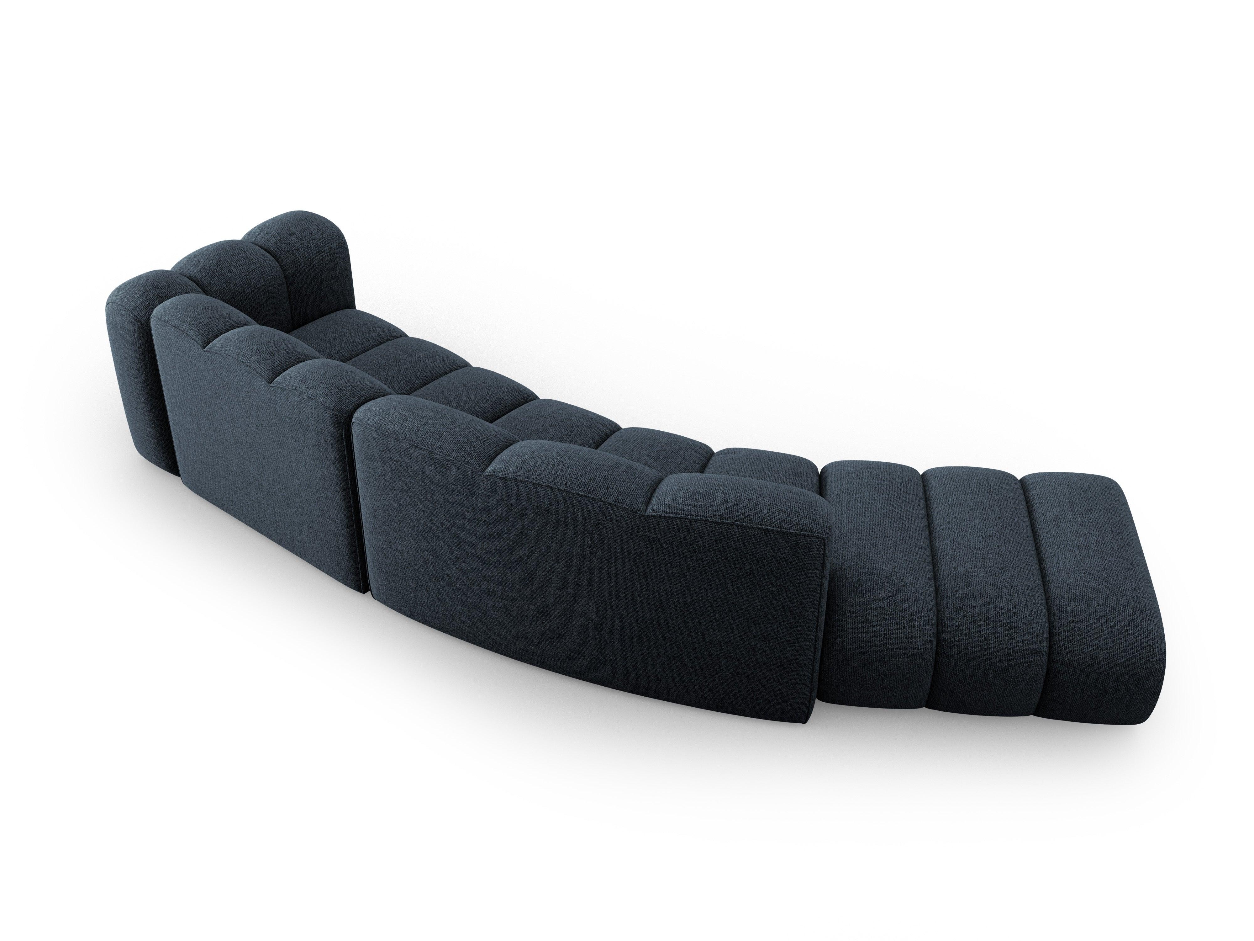 Sofa 5-osobowa lewostronna SKYLER granatowy szenil Interieurs 86 Eye on Design