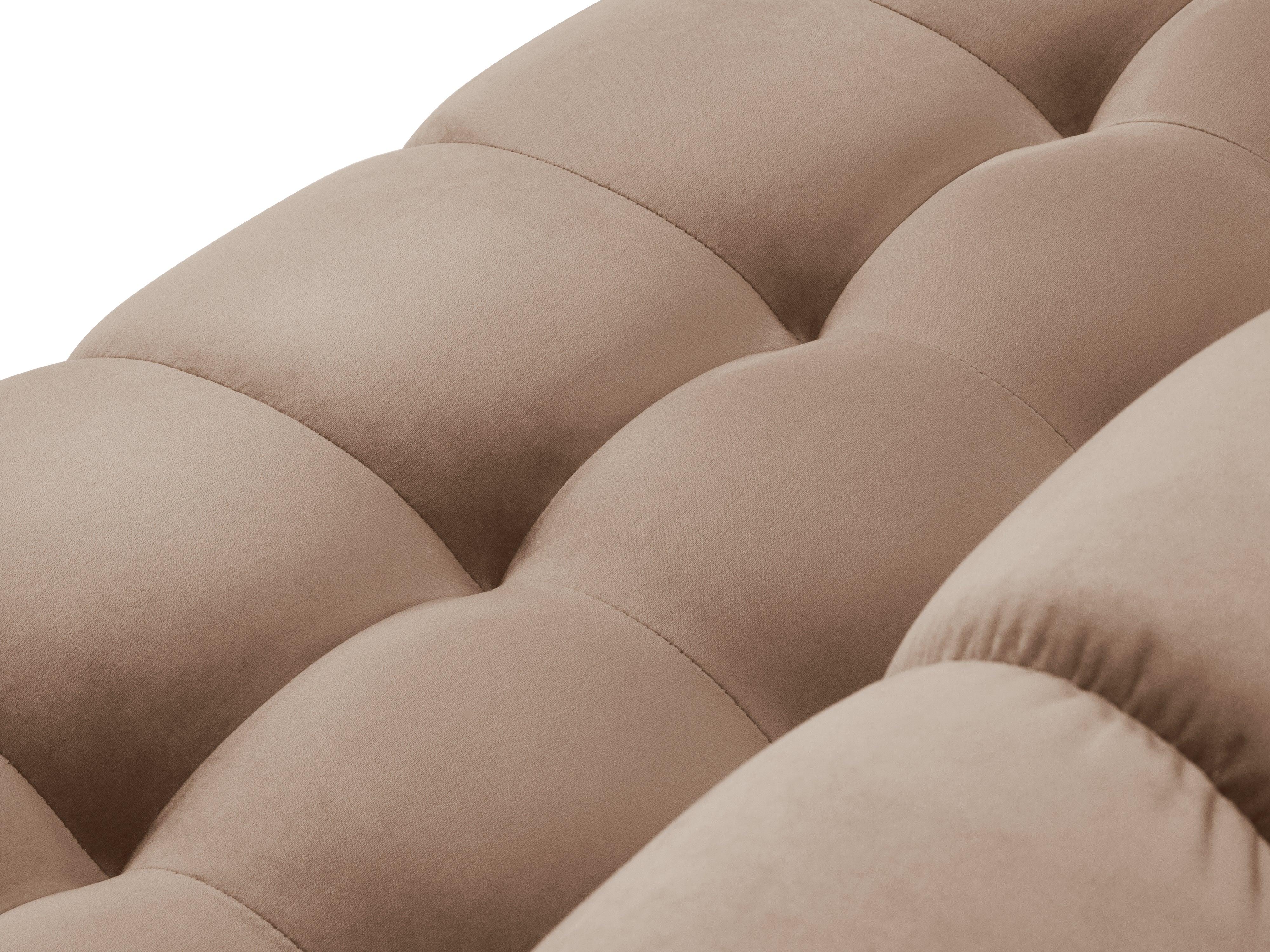 Sofa aksamitna 2-osobowa BALI beżowy z czarną podstawą Cosmopolitan Design Eye on Design
