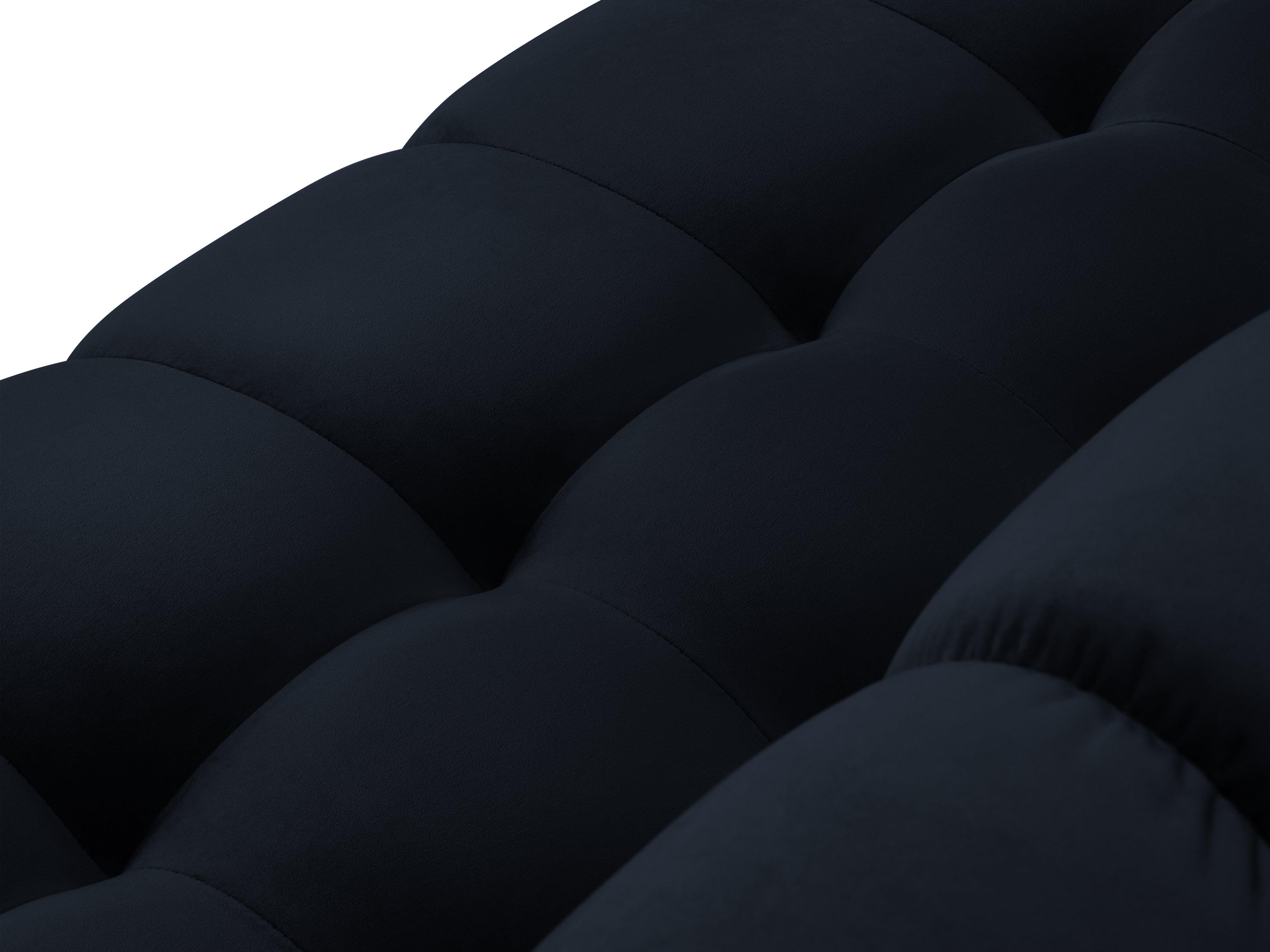 Sofa aksamitna 2-osobowa BALI ciemnoniebieski z czarną podstawą Cosmopolitan Design Eye on Design