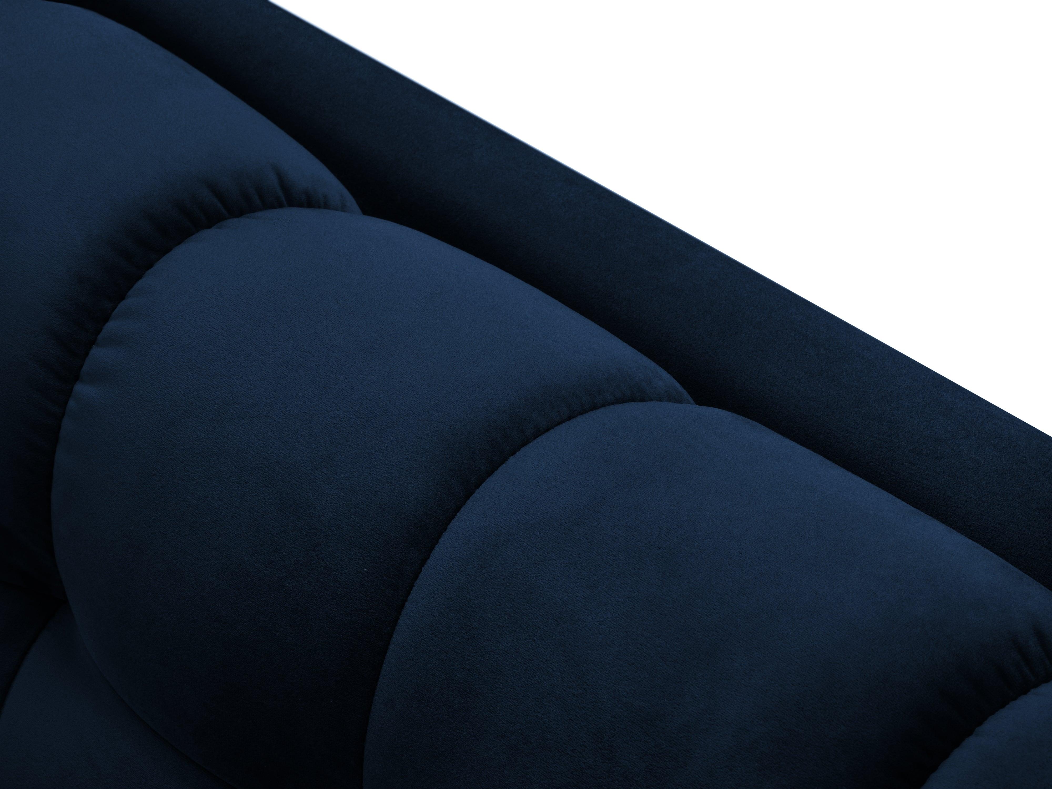 Sofa aksamitna 2-osobowa BALI granat królewski ze złotą podstawą Cosmopolitan Design Eye on Design