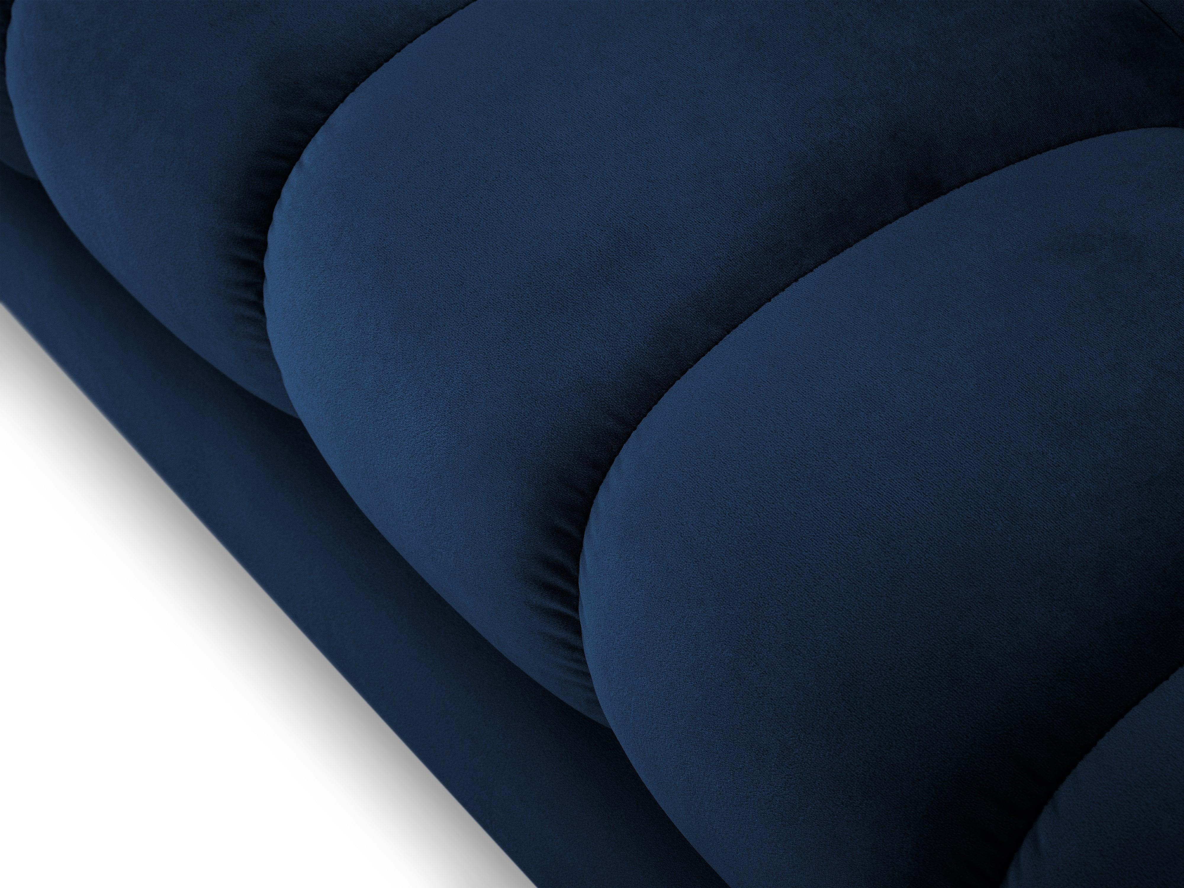Sofa aksamitna 2-osobowa BALI granat królewski ze złotą podstawą Cosmopolitan Design Eye on Design