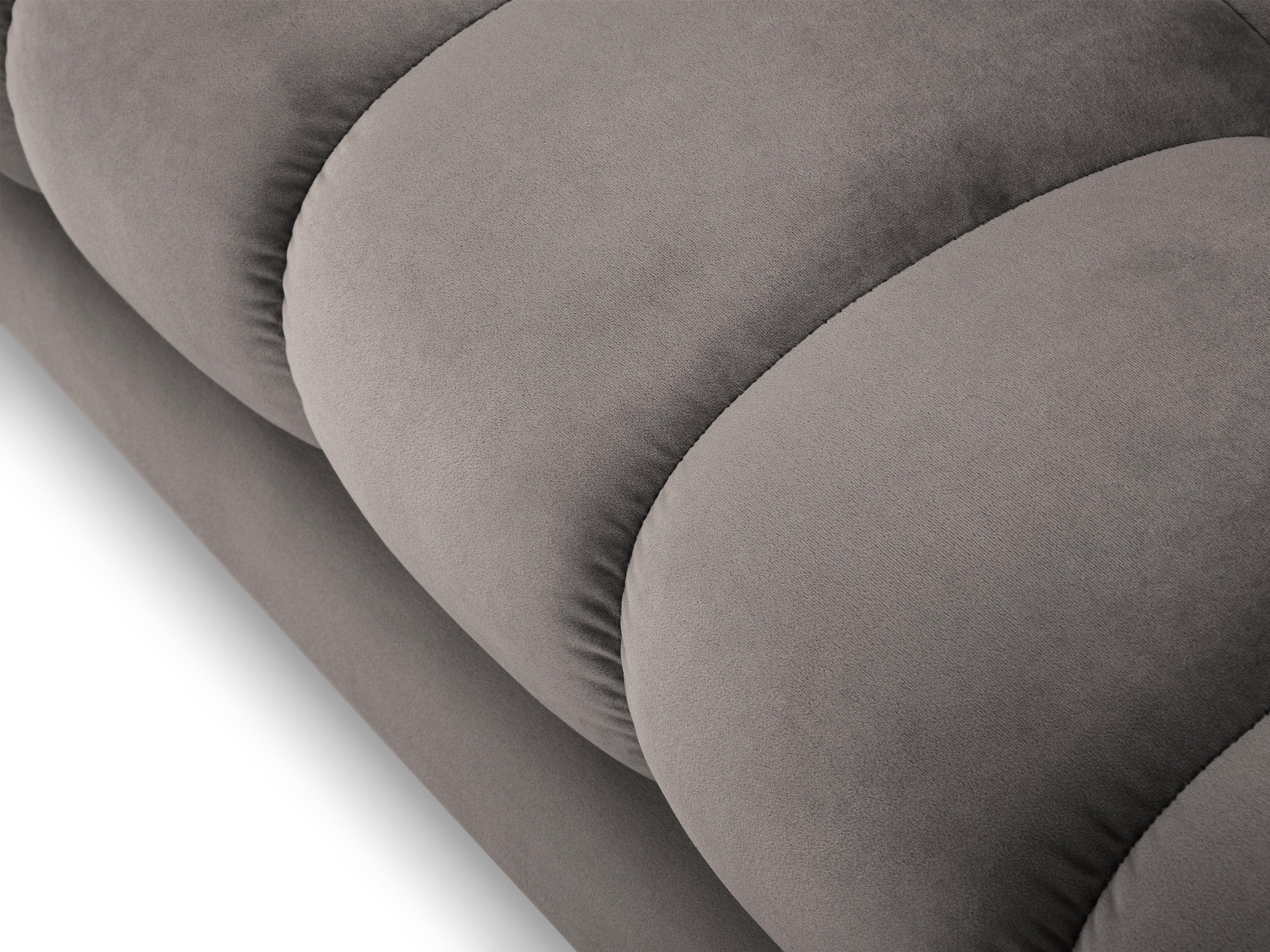 Sofa aksamitna 2-osobowa BALI jasnoszary z czarną podstawą Cosmopolitan Design Eye on Design
