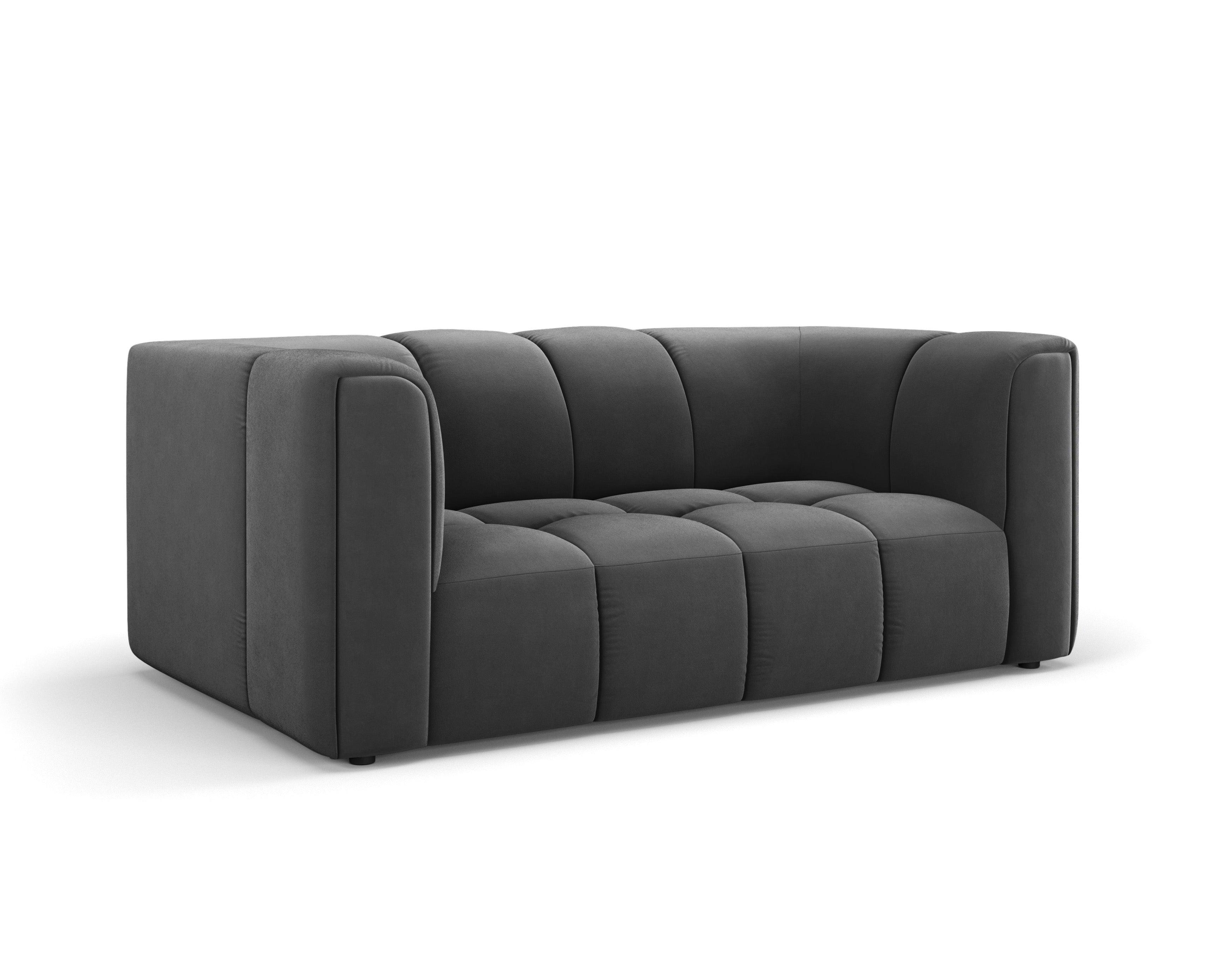 Sofa aksamitna 2-osobowa FRANCESCA szary Milo Casa Eye on Design