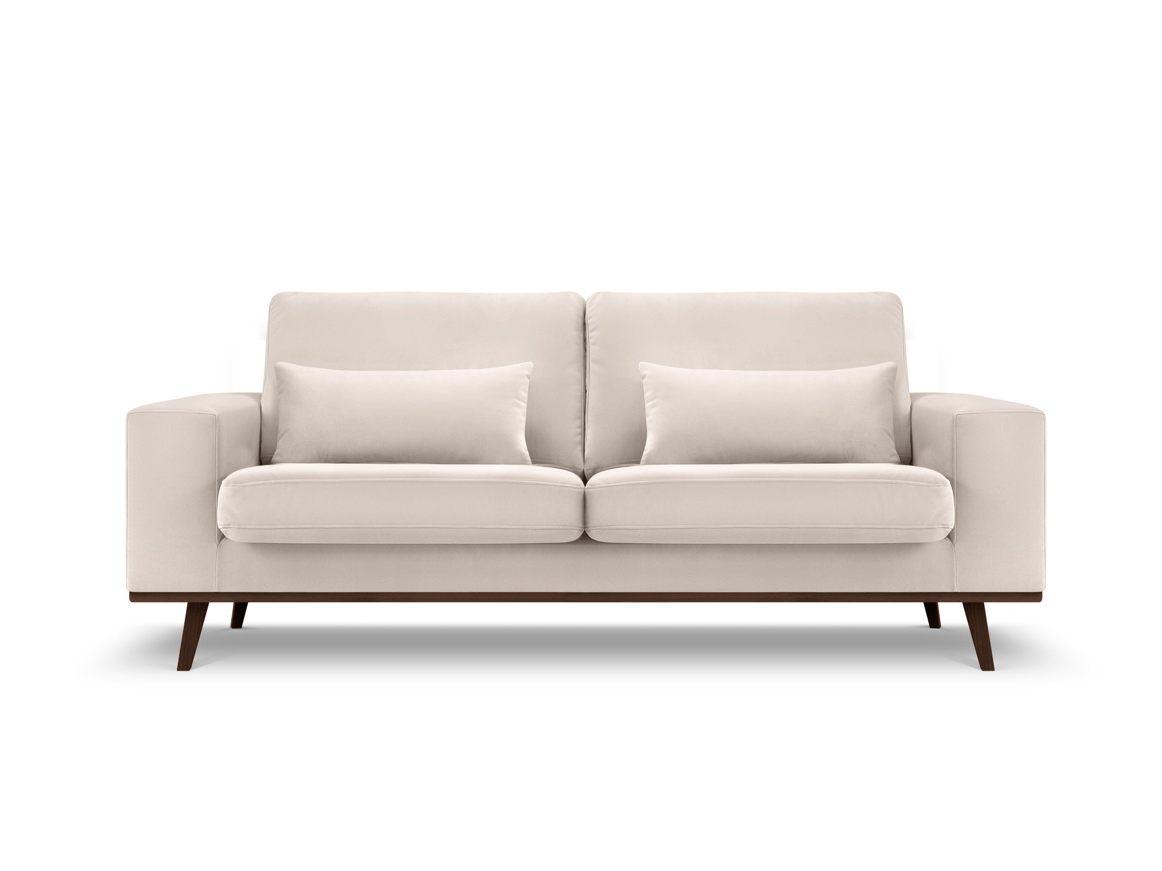 Sofa aksamitna 2-osobowa HEBE beżowy Mazzini Sofas Eye on Design