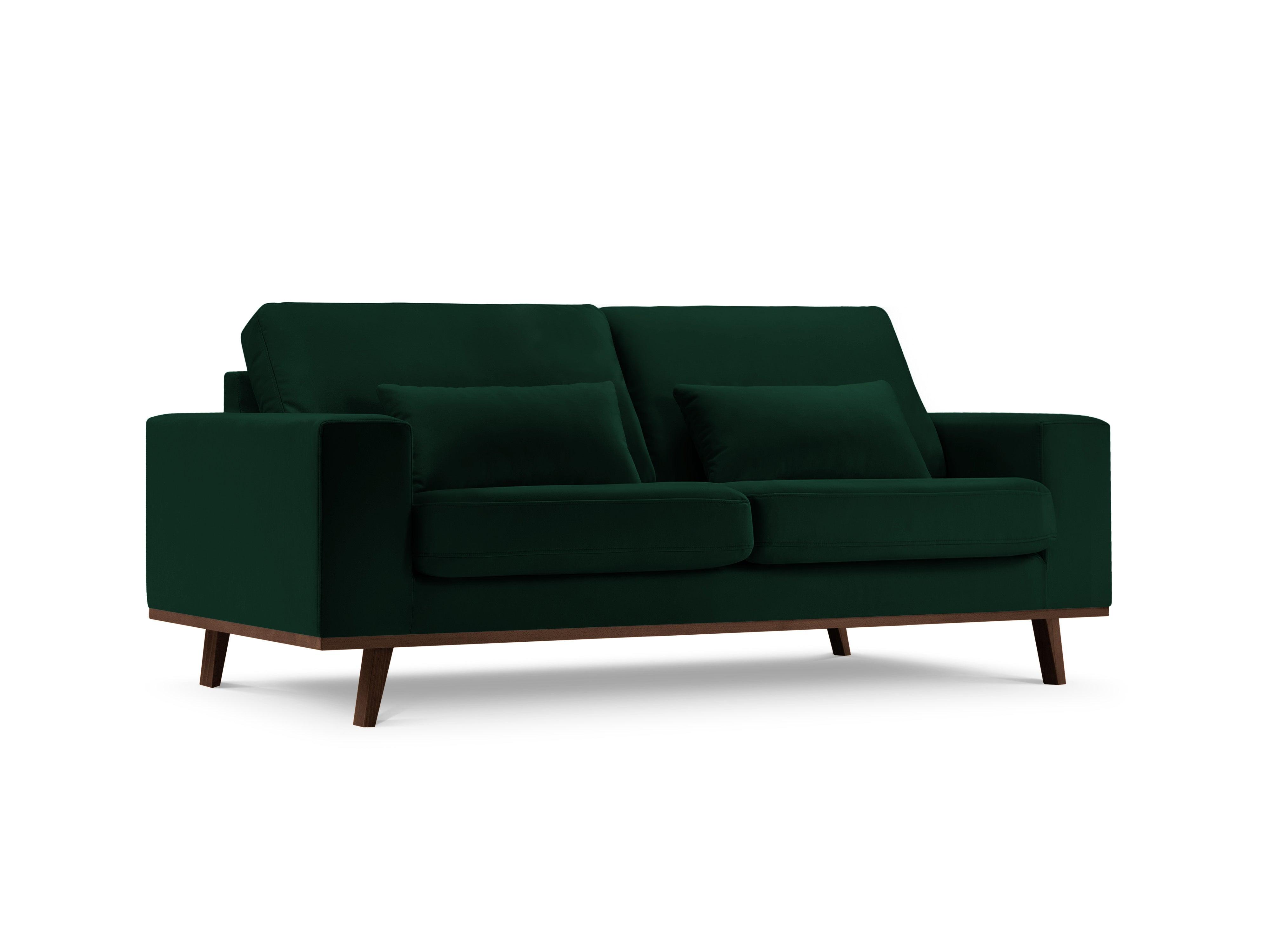 Sofa aksamitna 2-osobowa HEBE butelkowa zieleń Mazzini Sofas Eye on Design