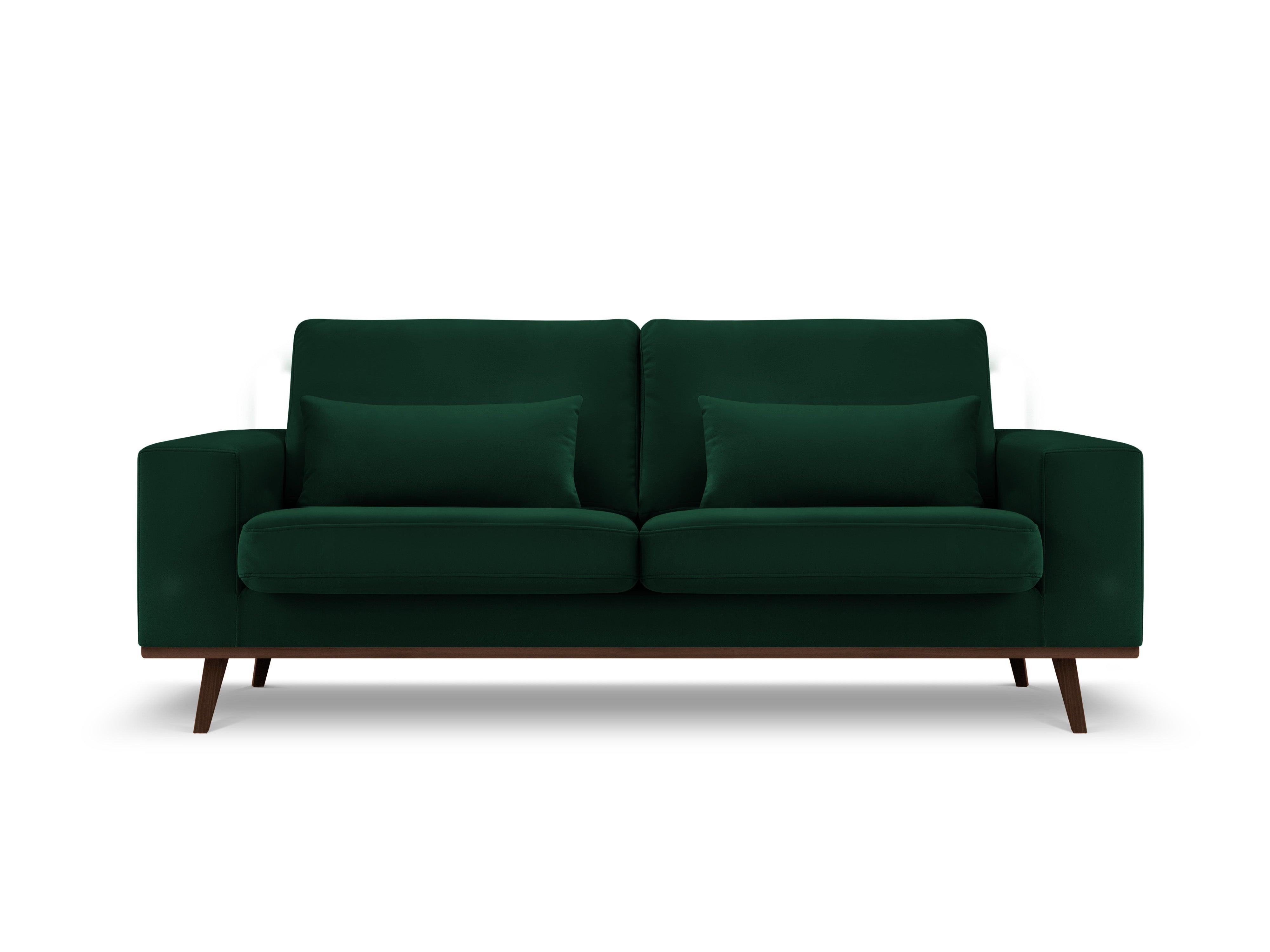 Sofa aksamitna 2-osobowa HEBE butelkowa zieleń Mazzini Sofas Eye on Design
