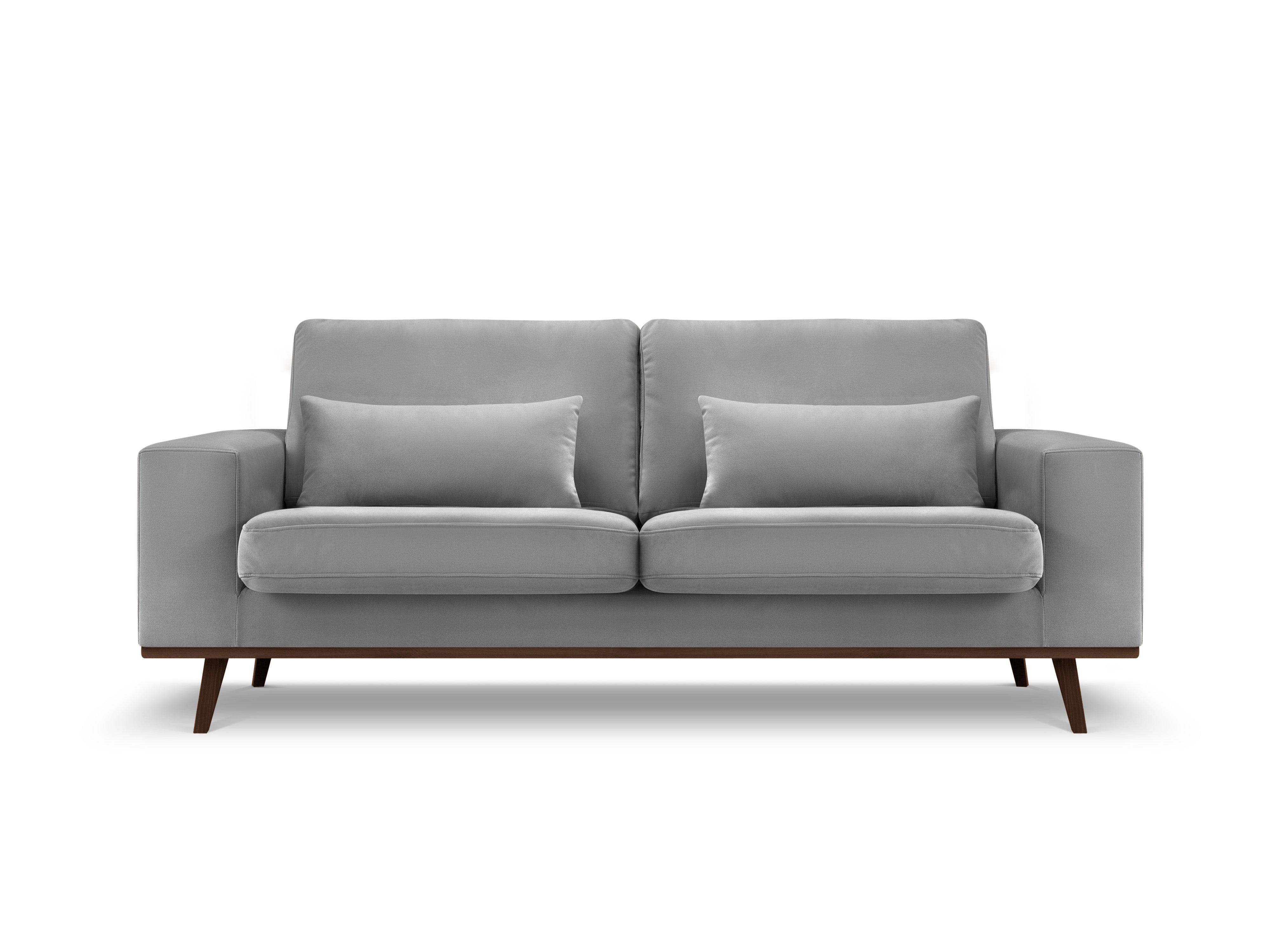 Sofa aksamitna 2-osobowa HEBE szary Mazzini Sofas Eye on Design