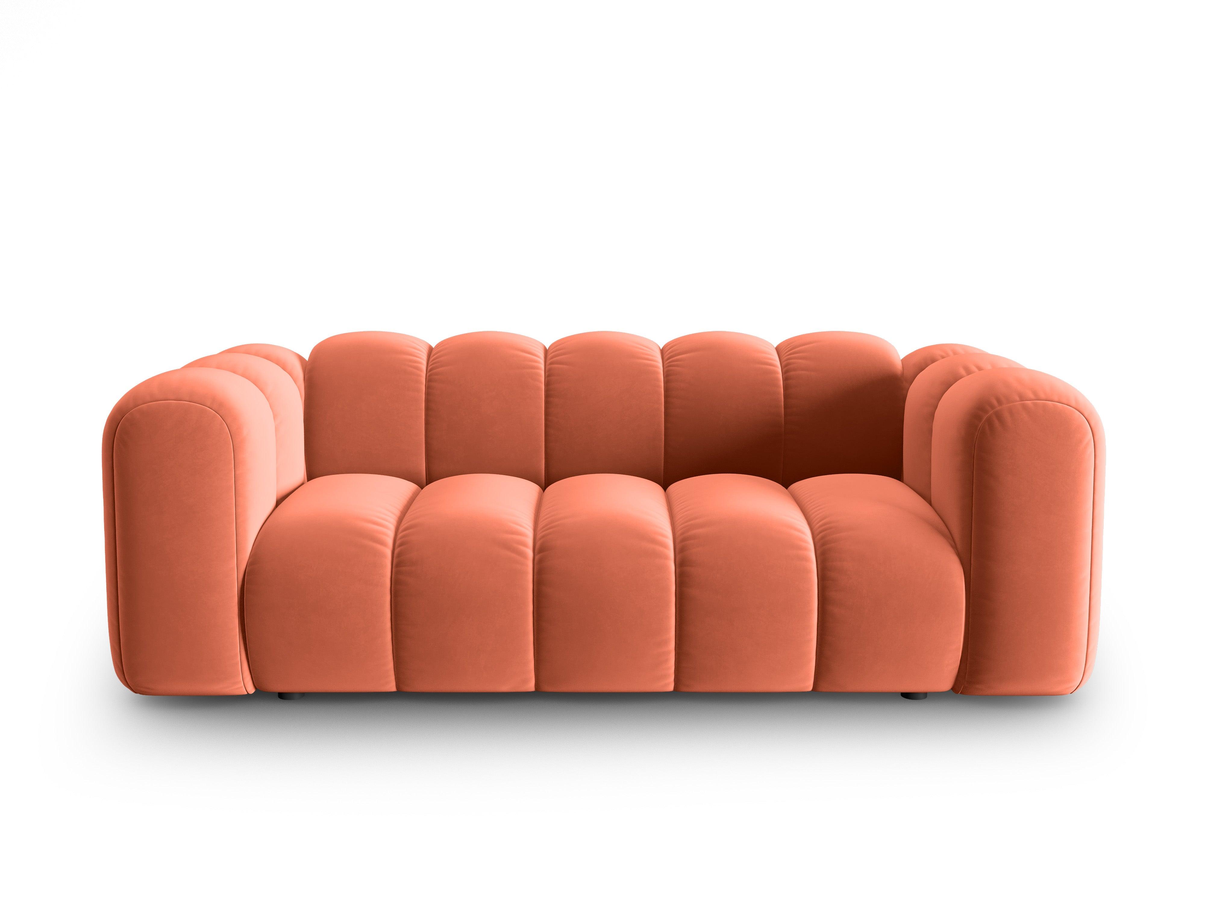 Sofa aksamitna 2-osobowa SKYLER koralowy Interieurs 86 Eye on Design