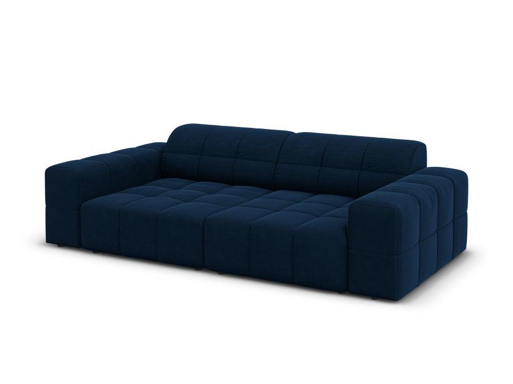 Sofa aksamitna 3-osobowa CHICAGO granat królewski Cosmopolitan Design Eye on Design
