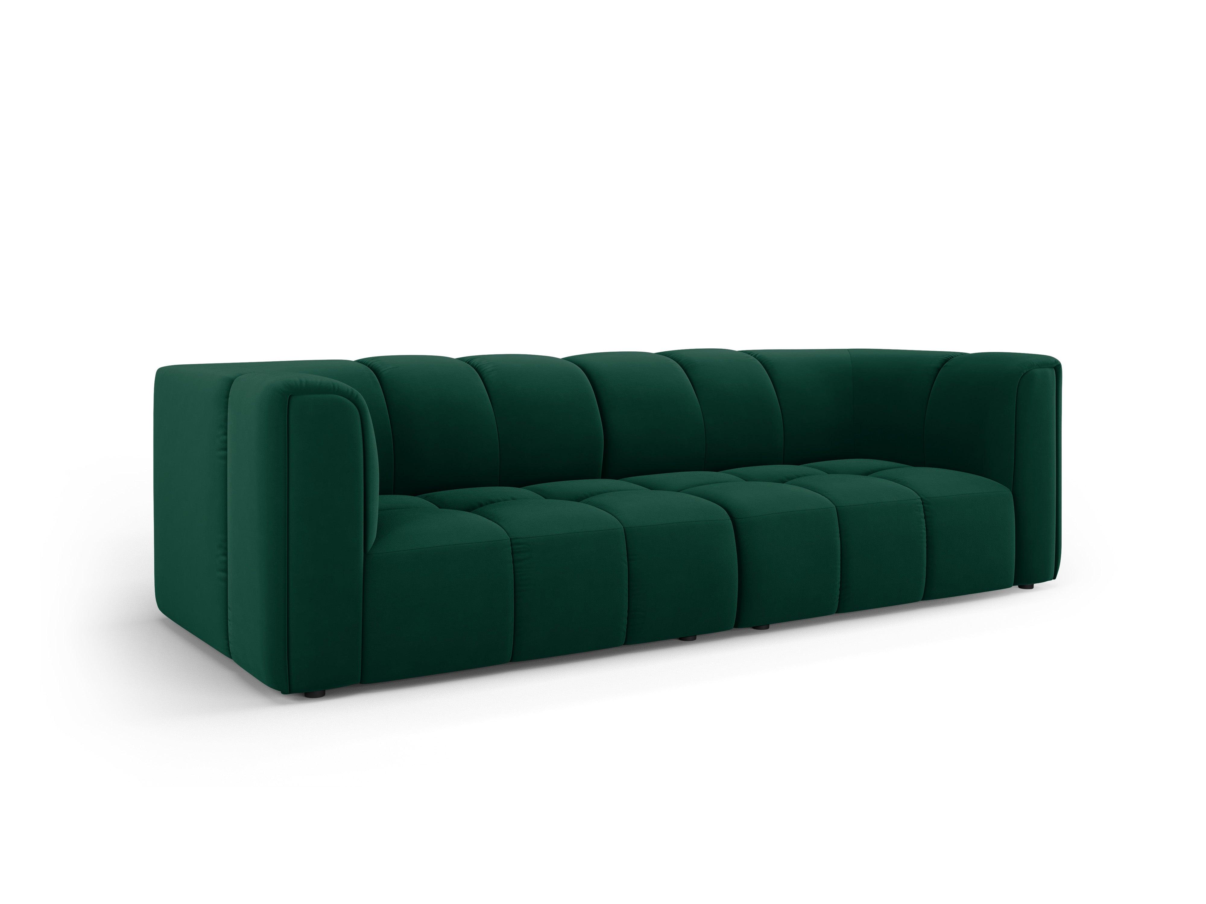 Sofa aksamitna 3-osobowa FRANCESCA butelkowa zieleń Milo Casa Eye on Design
