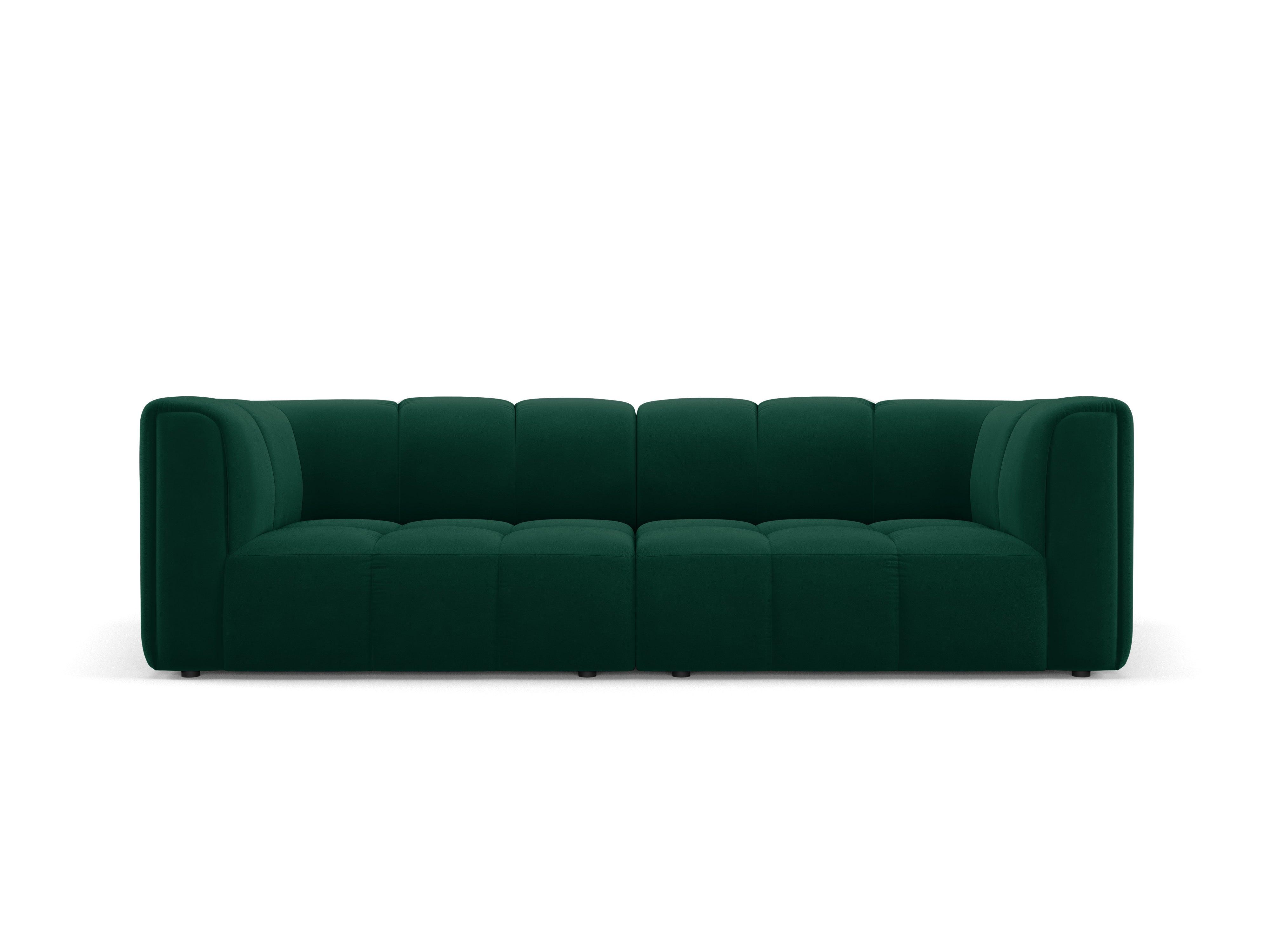 Sofa aksamitna 3-osobowa FRANCESCA butelkowa zieleń Milo Casa Eye on Design