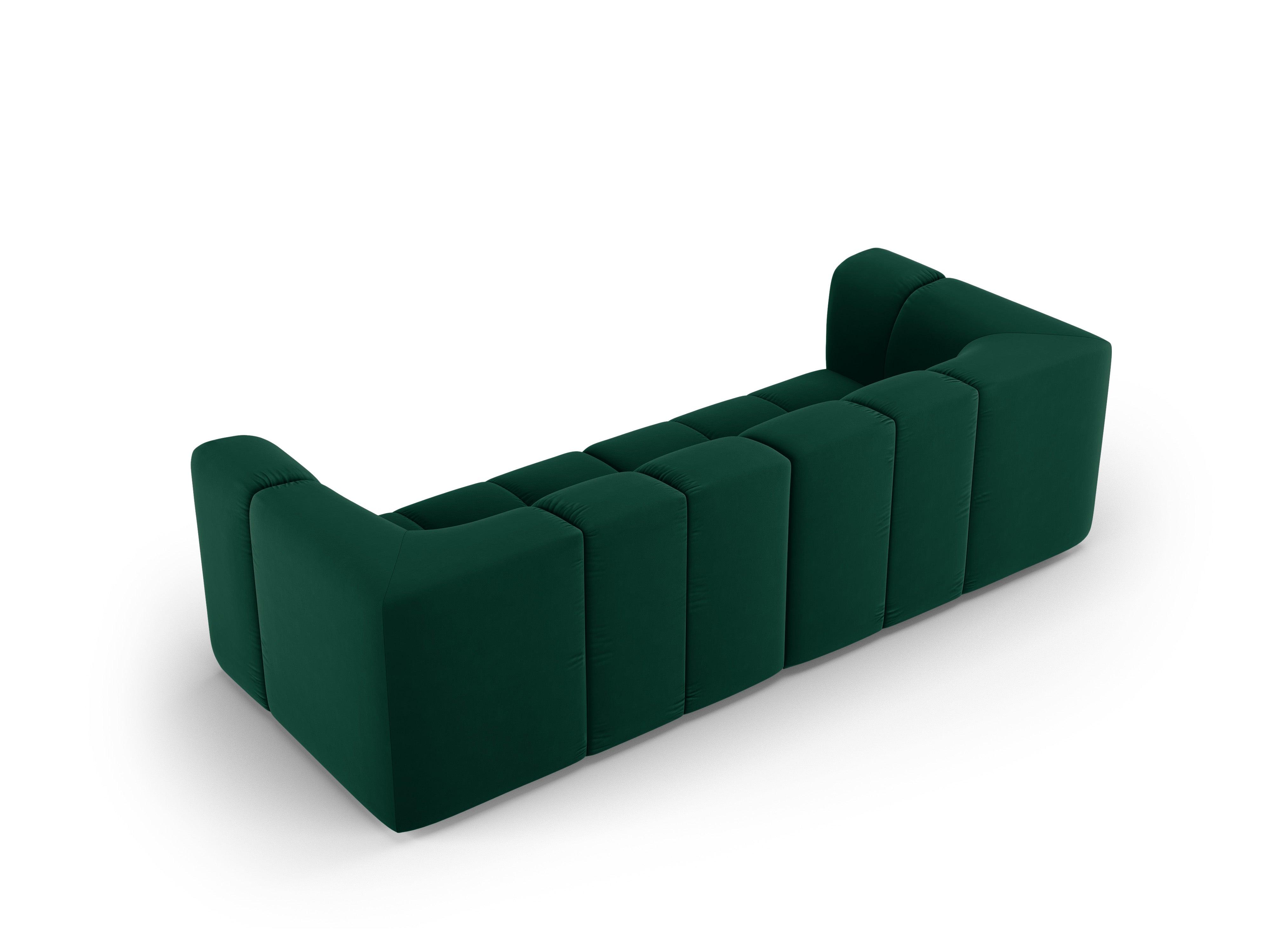 Sofa aksamitna 3-osobowa FRANCESCA butelkowa zieleń Milo Casa Eye on Design