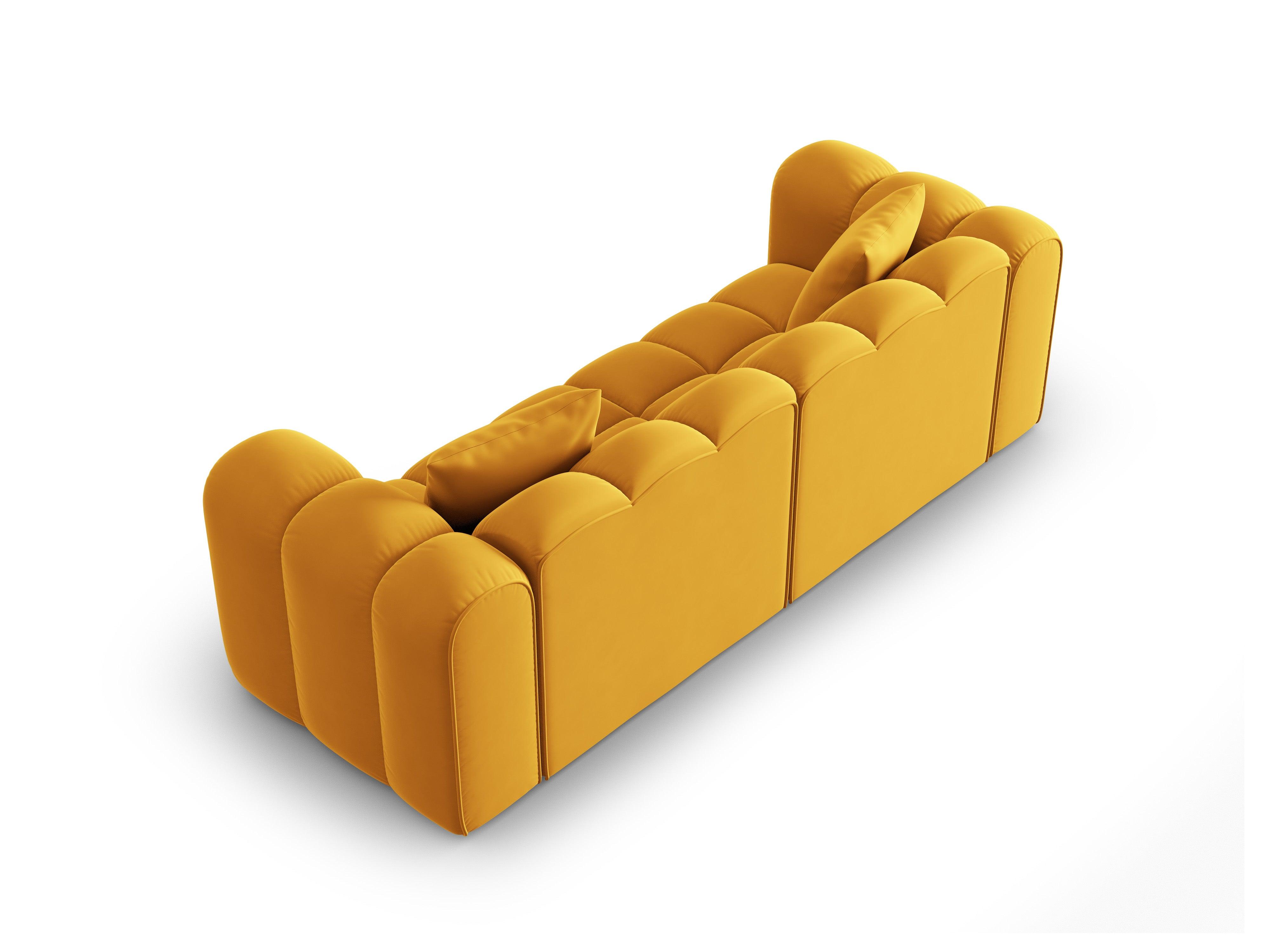 Sofa aksamitna 3-osobowa HALLEY żółty Windsor & Co Eye on Design