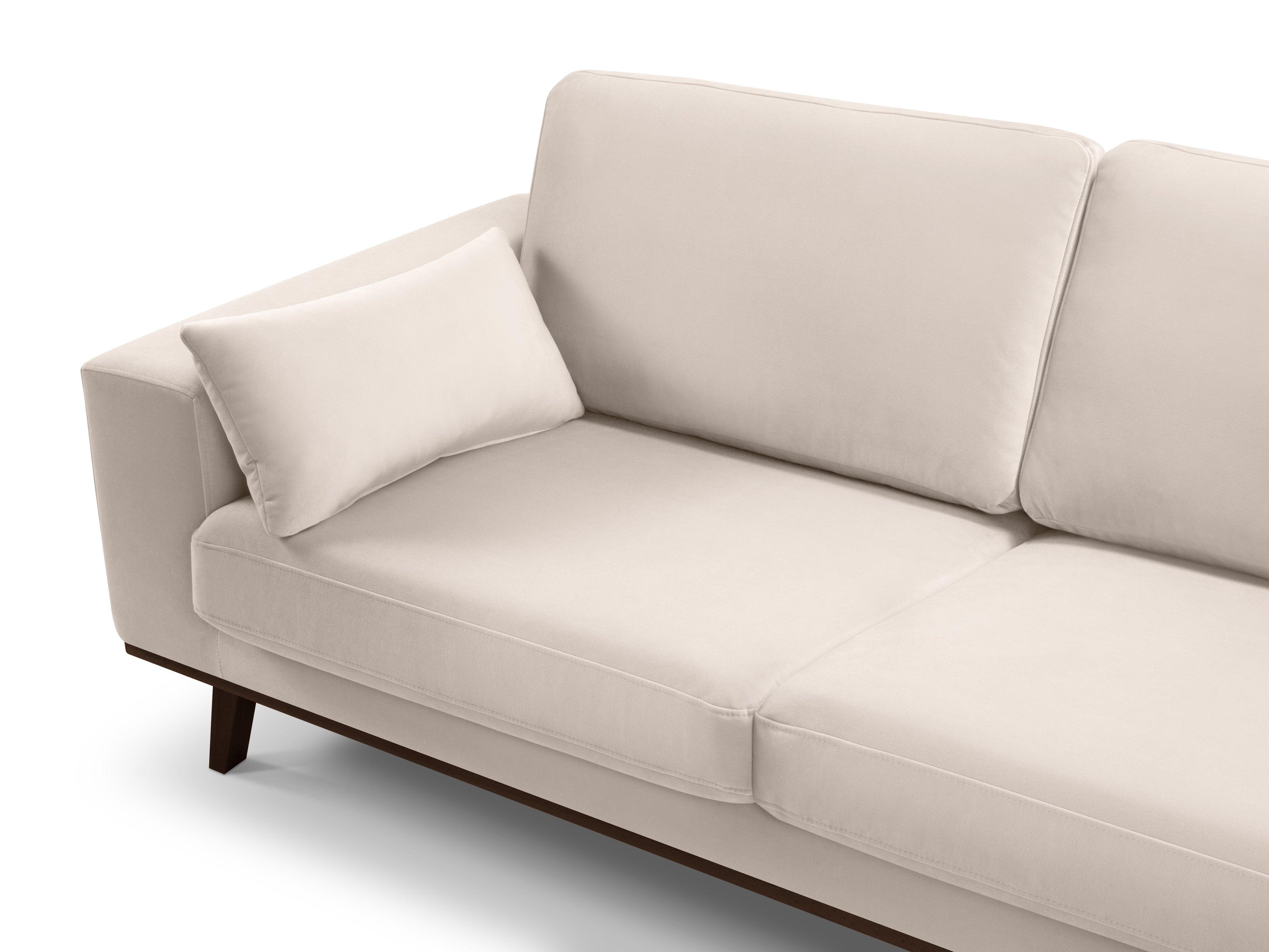 Sofa aksamitna 3-osobowa HEBE beżowy Mazzini Sofas Eye on Design