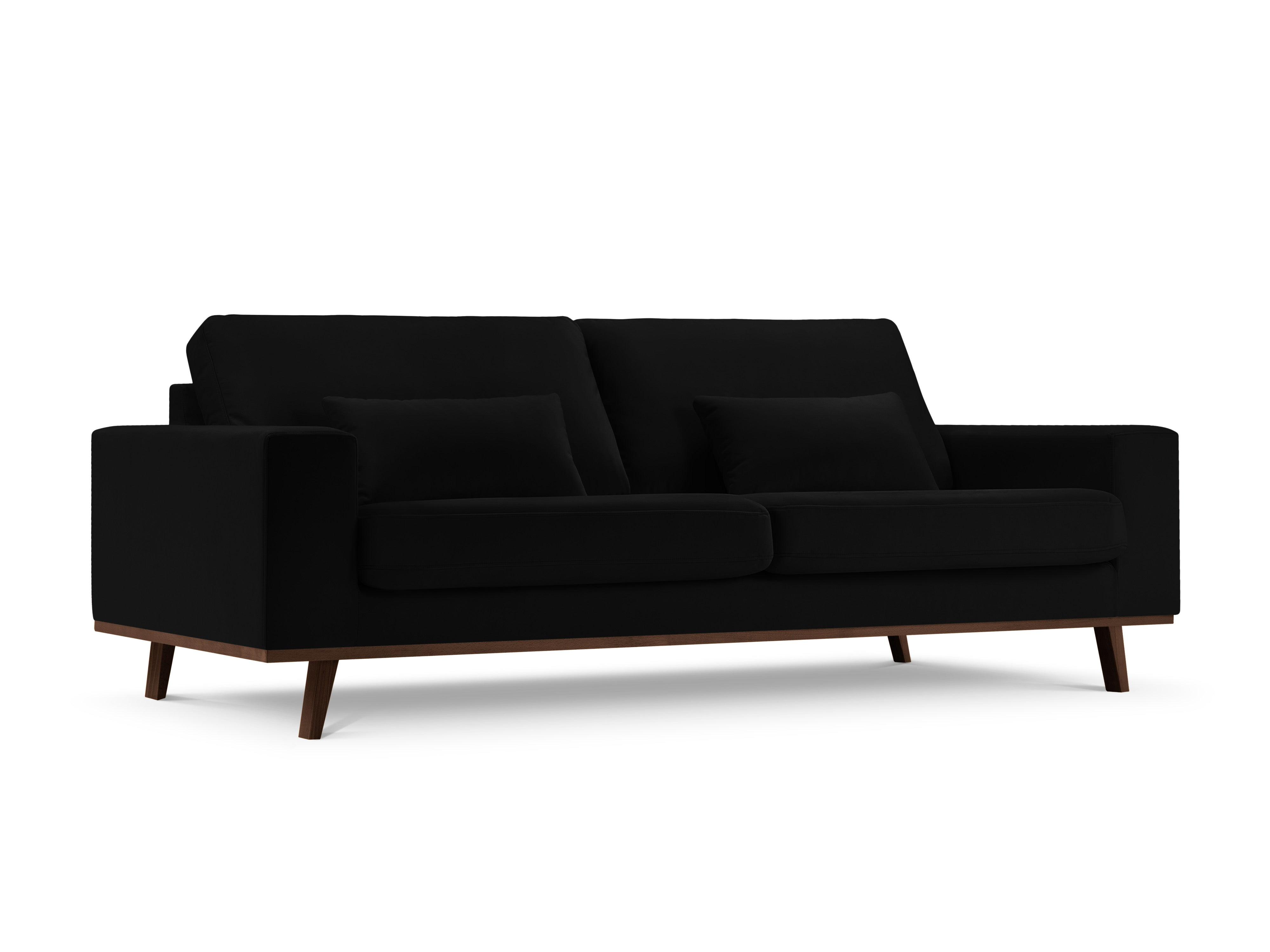 Sofa aksamitna 3-osobowa HEBE czarny Mazzini Sofas Eye on Design