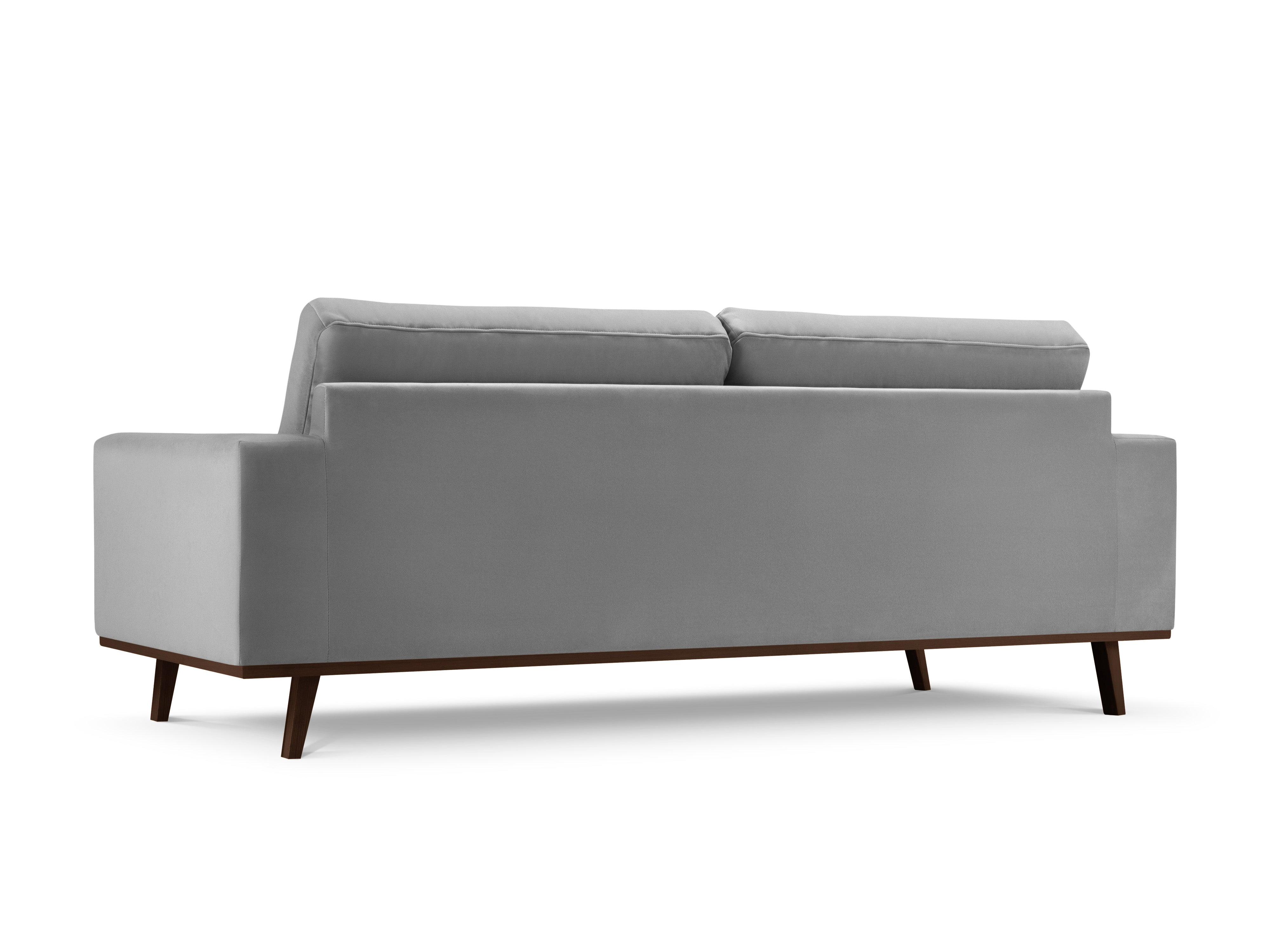 Sofa aksamitna 3-osobowa HEBE szary Mazzini Sofas Eye on Design