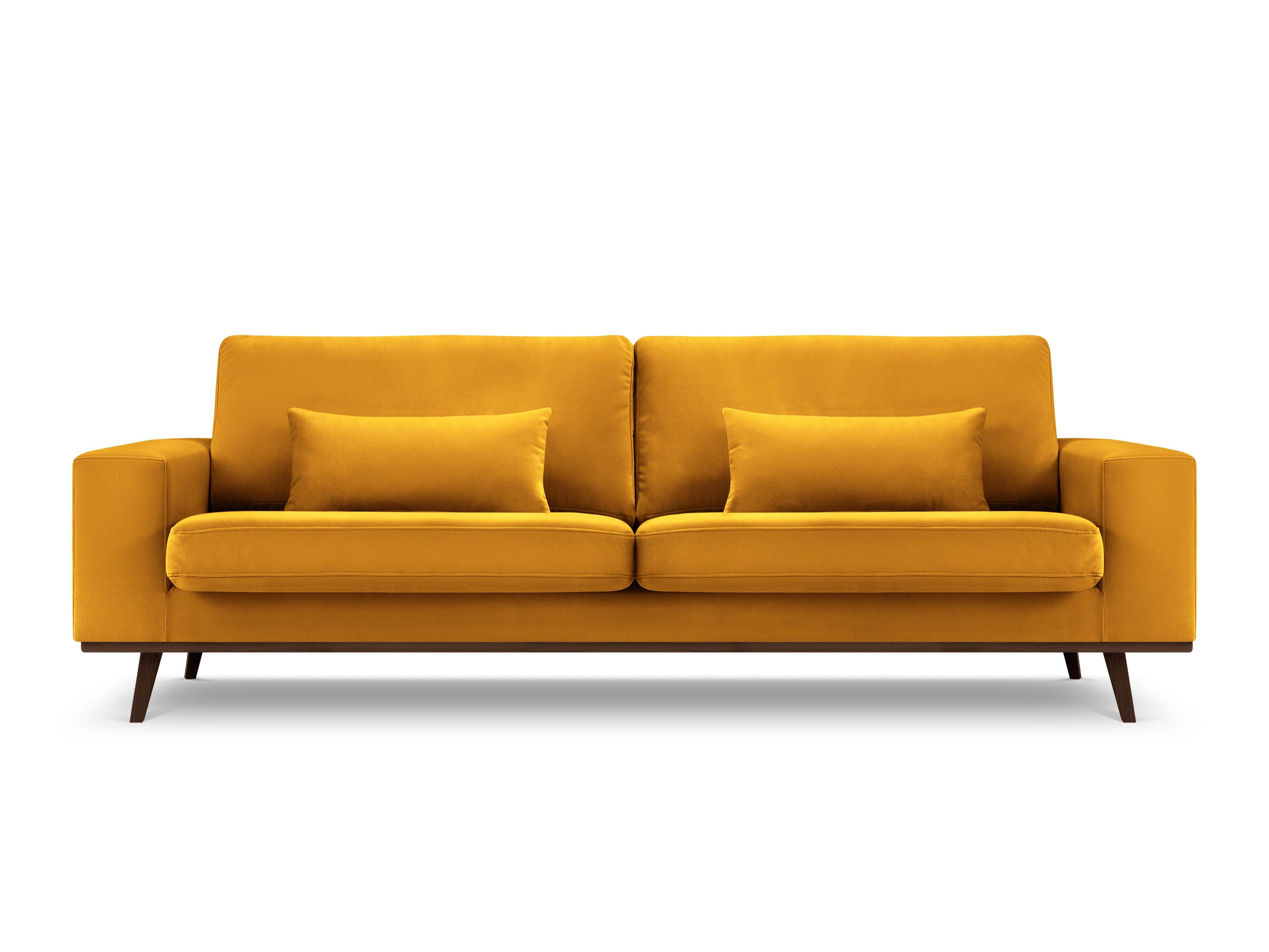 Sofa aksamitna 3-osobowa HEBE żółty Mazzini Sofas Eye on Design