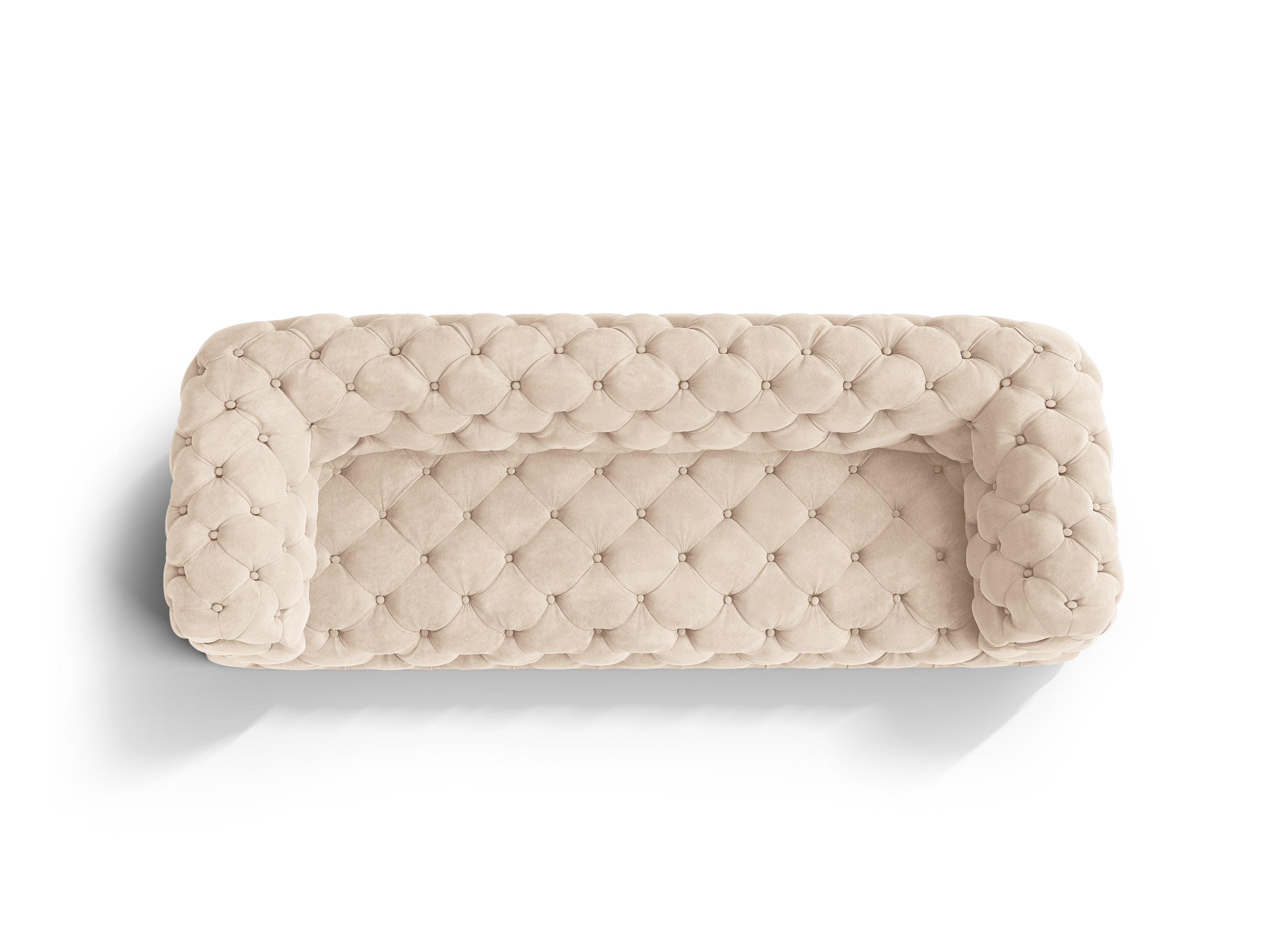 Sofa aksamitna 3-osobowa LOGE beżowy Windsor & Co Eye on Design