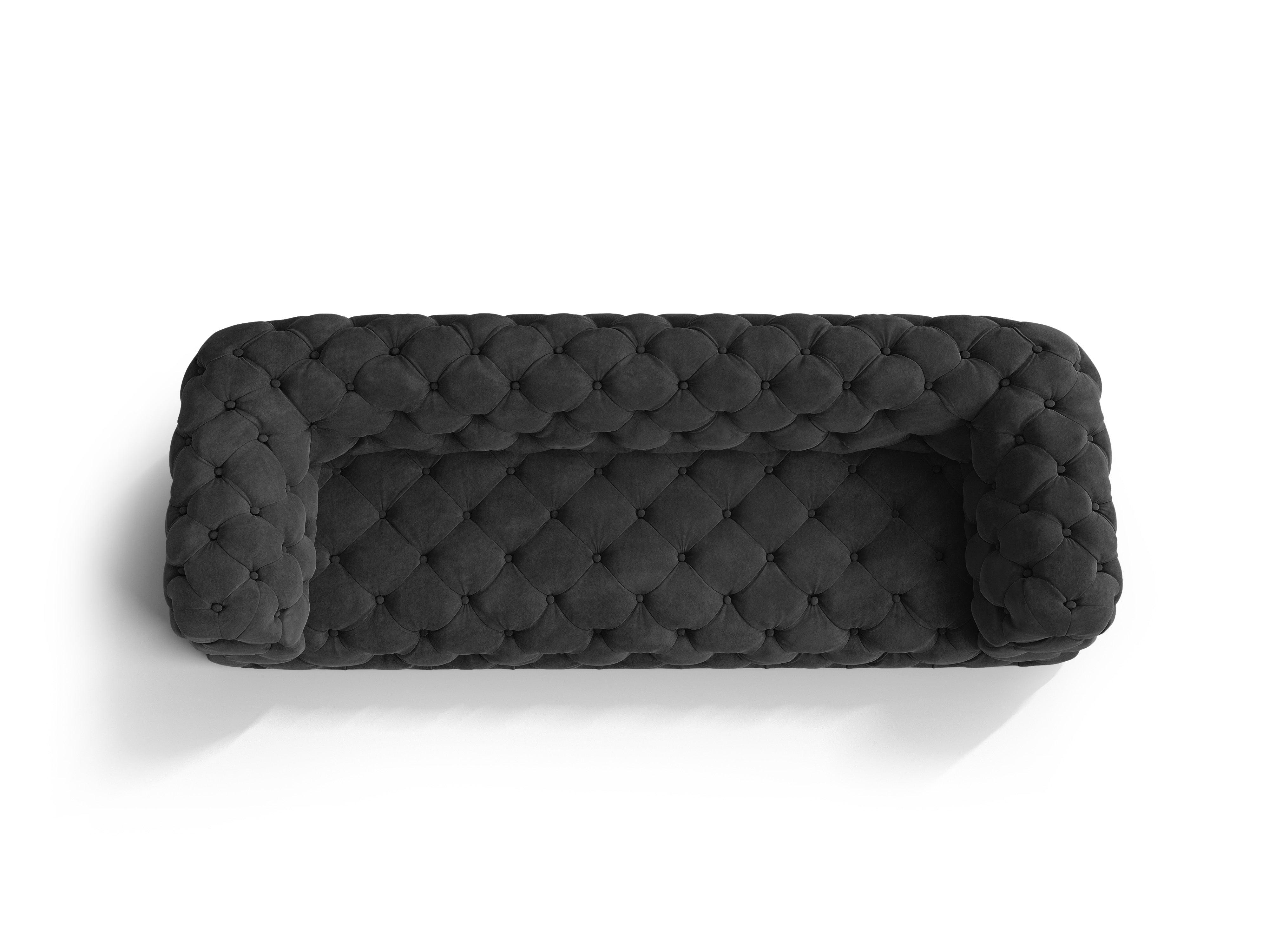 Sofa aksamitna 3-osobowa LOGE ciemnoszary Windsor & Co Eye on Design