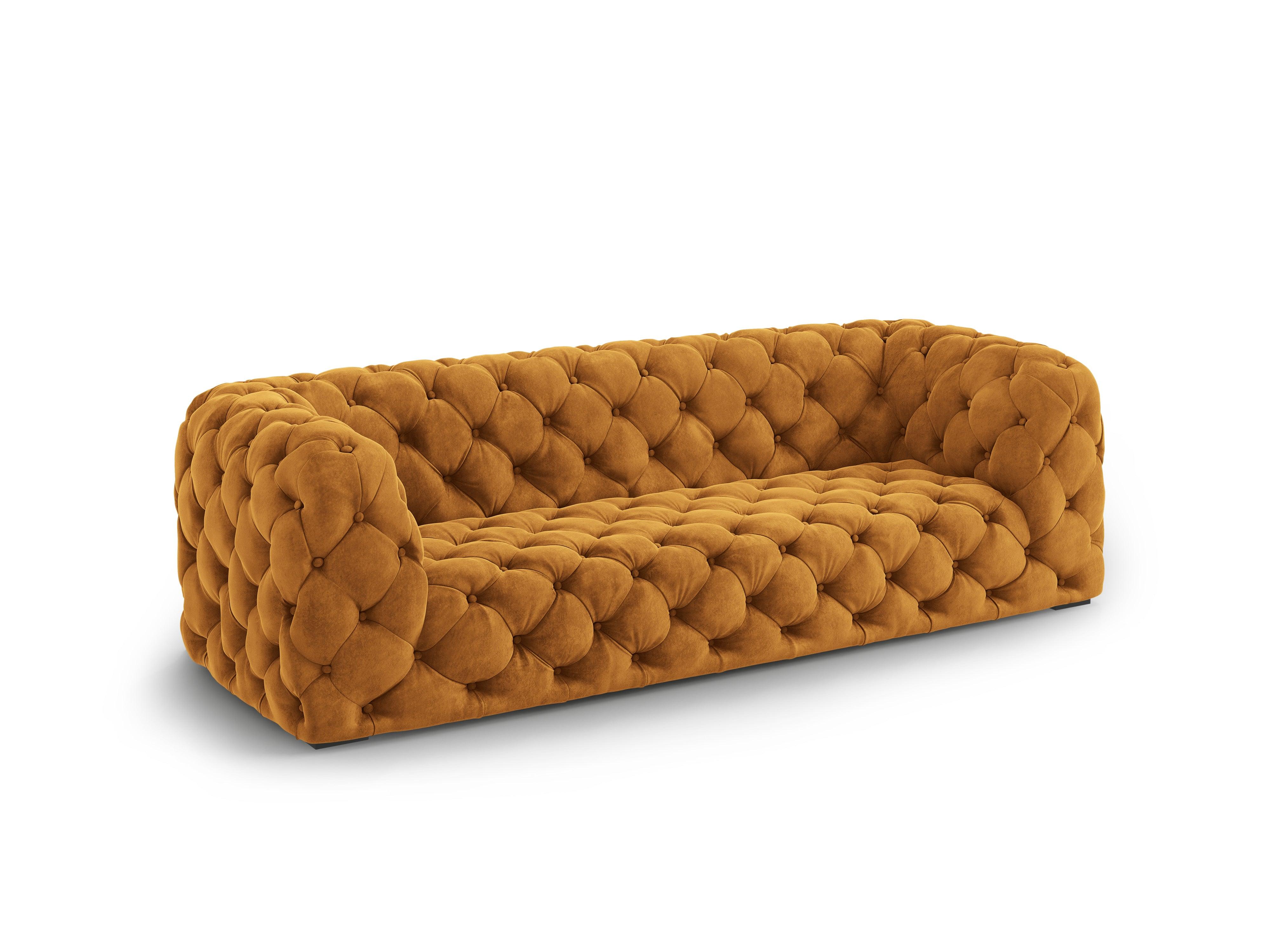 Sofa aksamitna 3-osobowa LOGE miedziany Windsor & Co Eye on Design