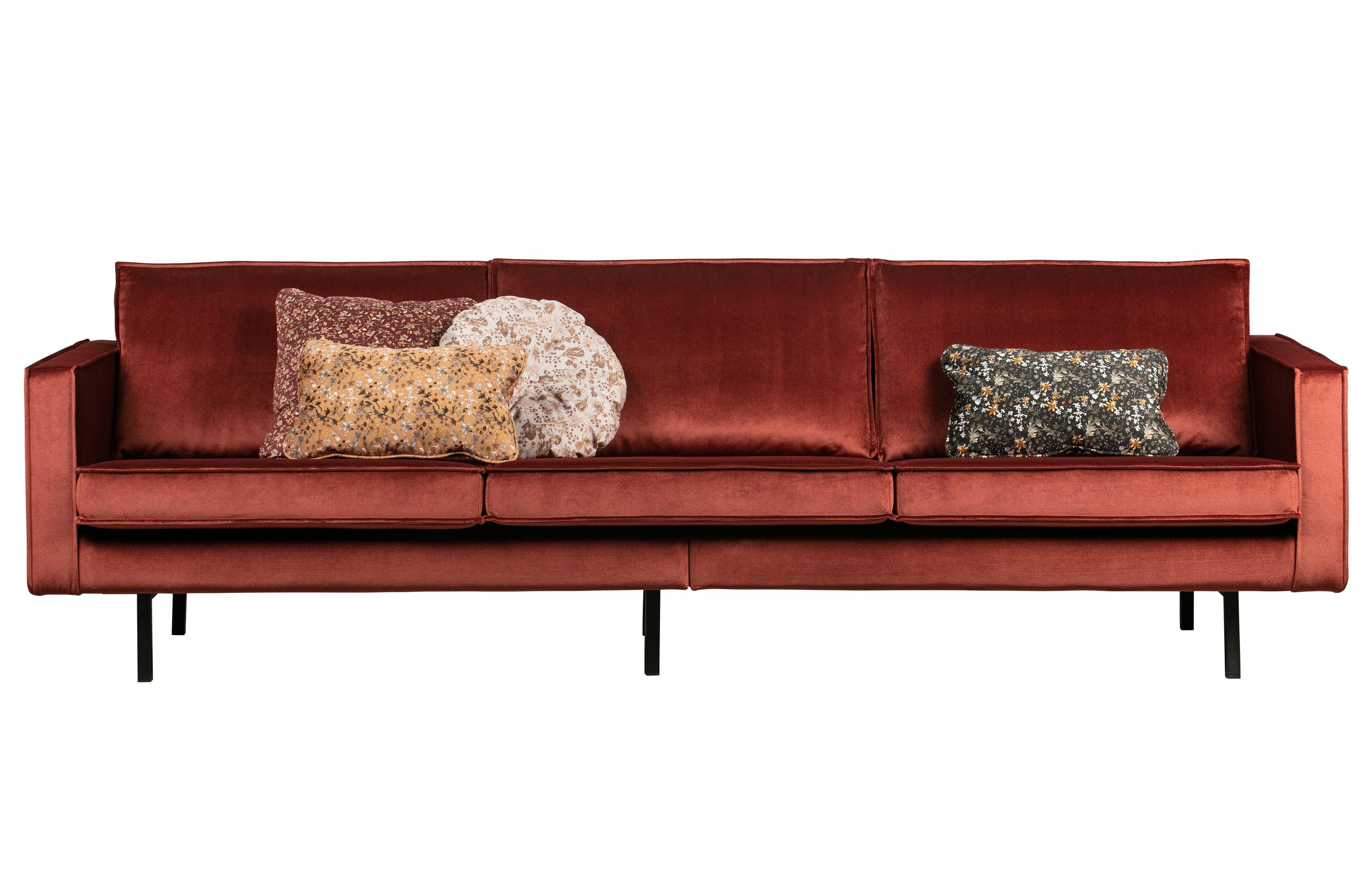 Sofa aksamitna 3-osobowa RODEO kasztanowy Be Pure Eye on Design