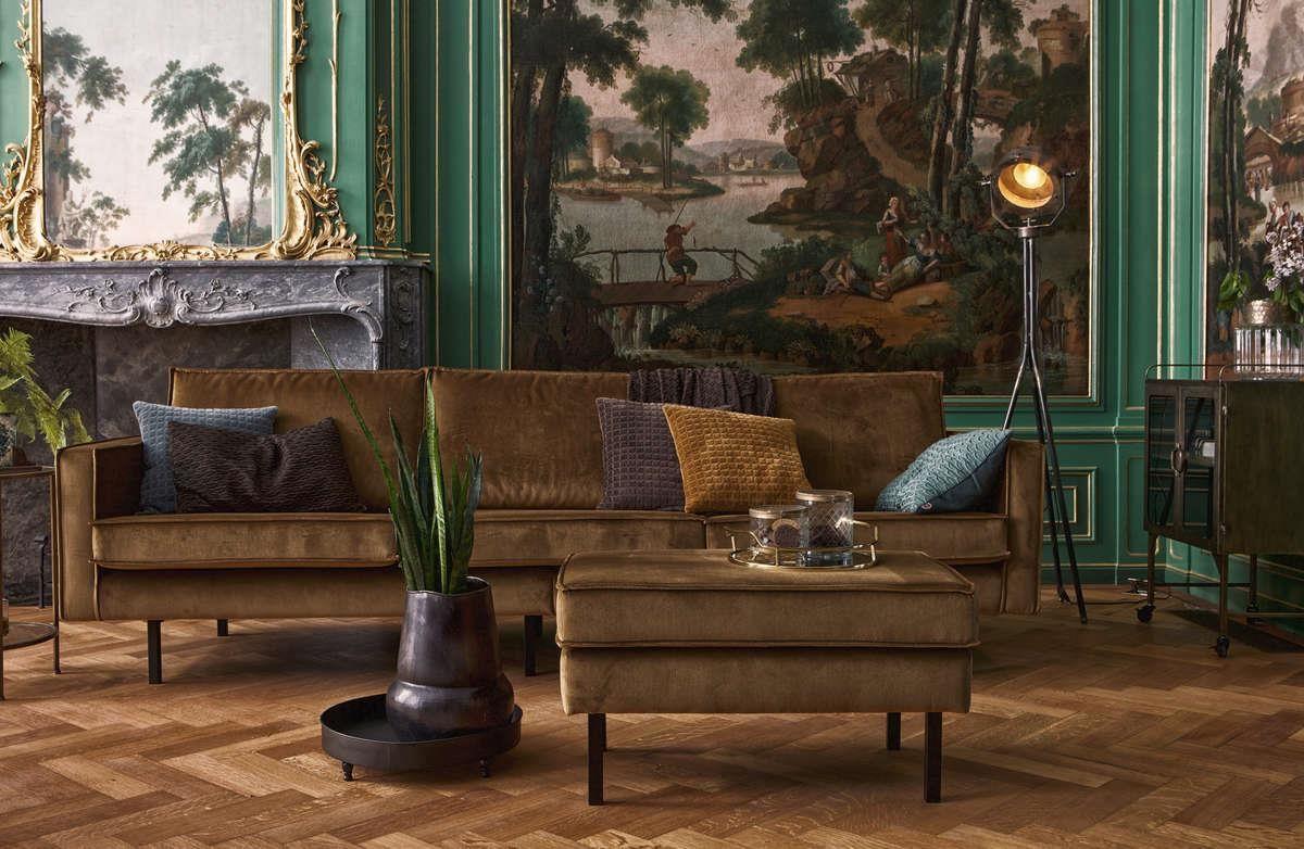 Sofa aksamitna 3-osobowa RODEO musztardowy Be Pure Eye on Design