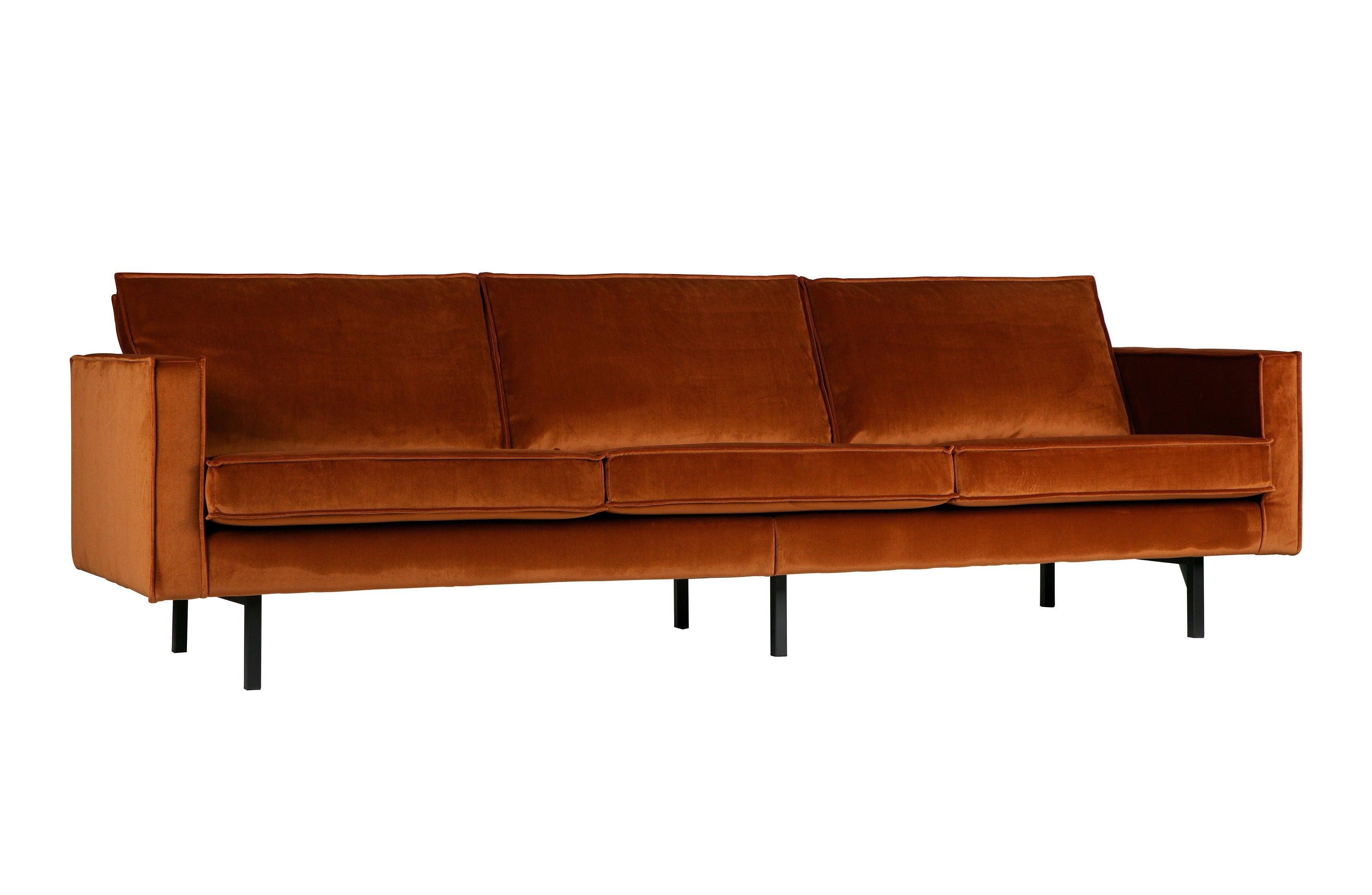 Sofa aksamitna 3-osobowa RODEO rdzawy Be Pure Eye on Design