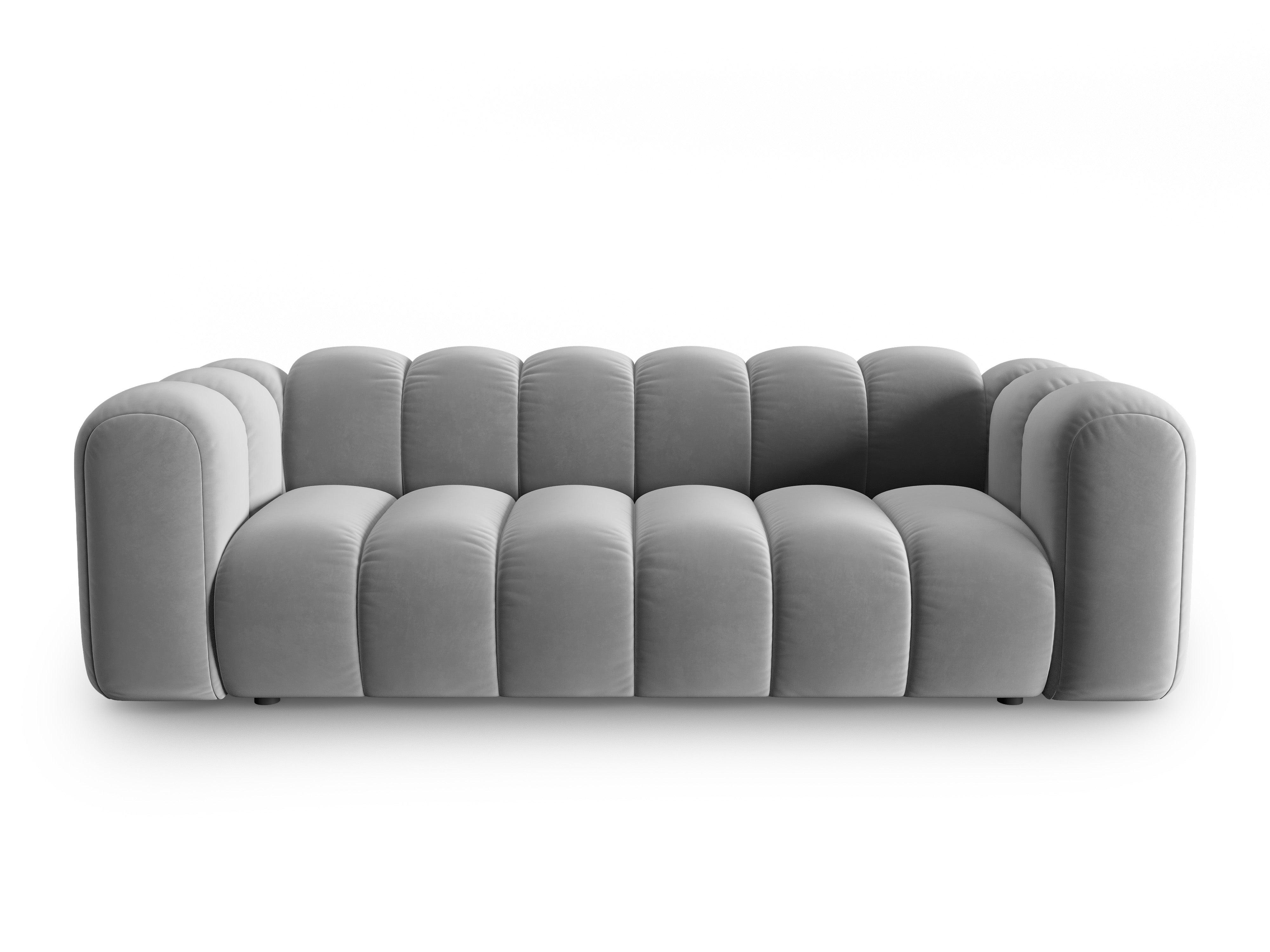 Sofa aksamitna 3-osobowa SKYLER szary Interieurs 86 Eye on Design