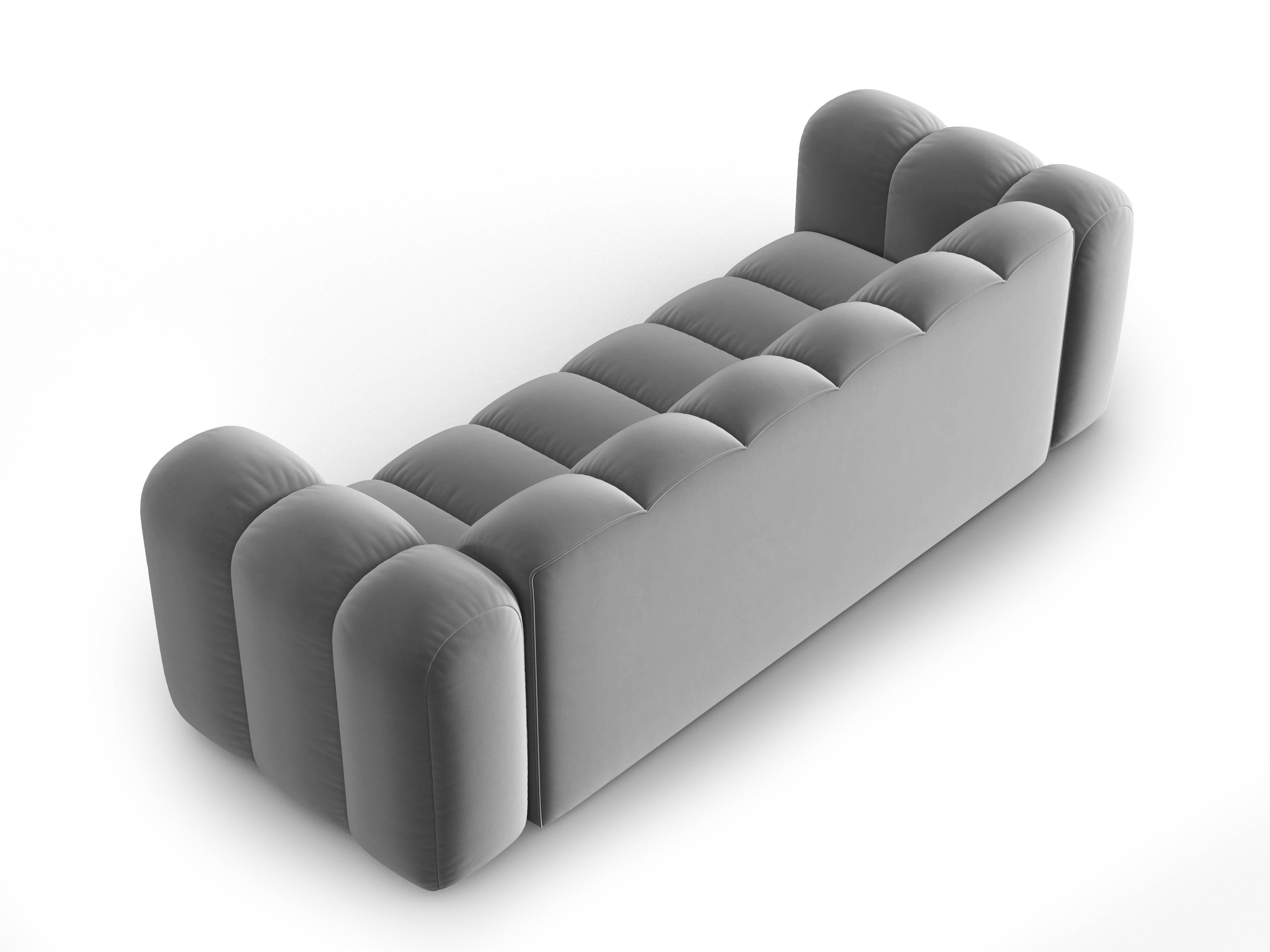 Sofa aksamitna 3-osobowa SKYLER szary Interieurs 86 Eye on Design