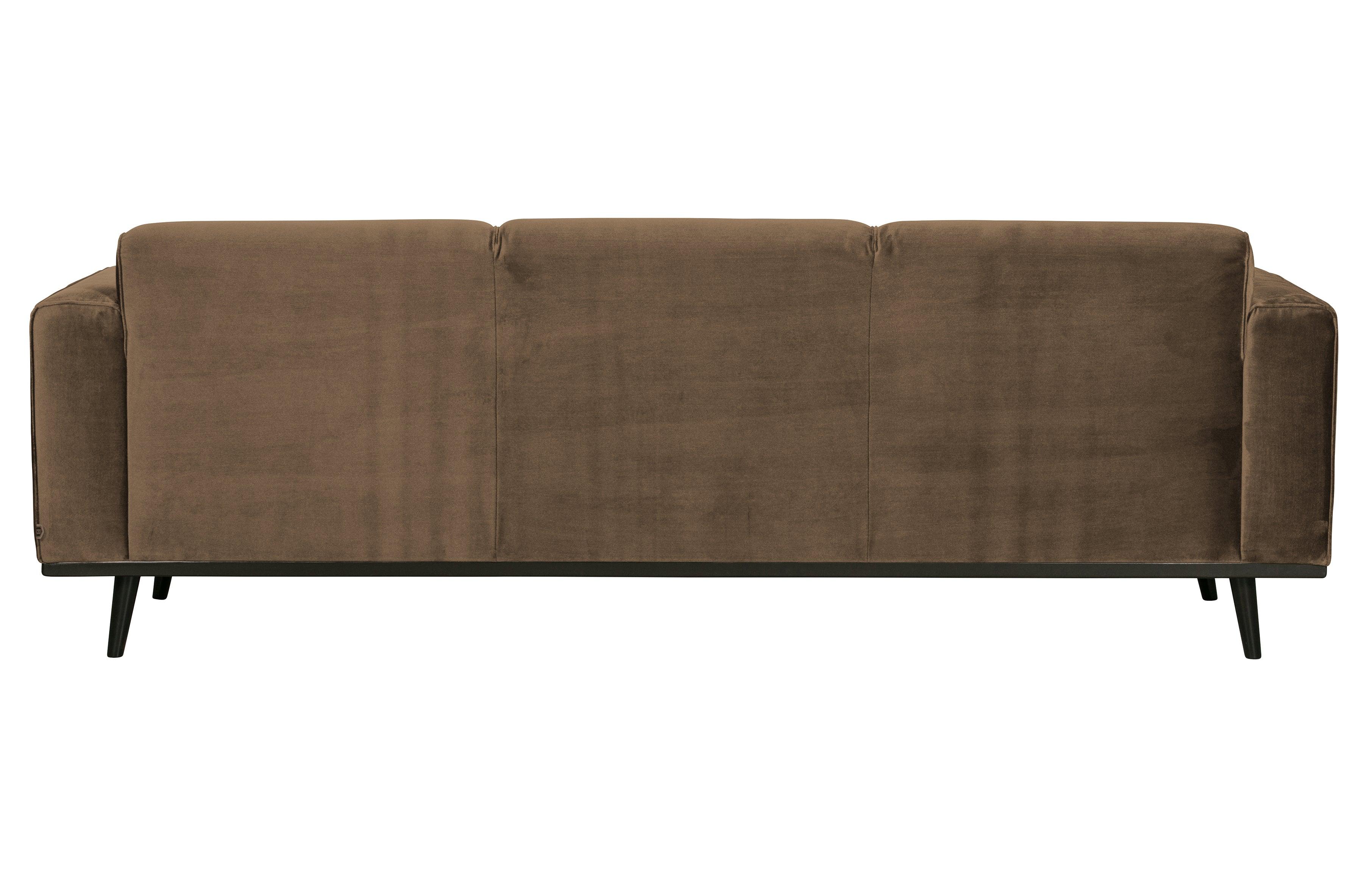 Sofa aksamitna 3-osobowa STATEMENT ciemnobrązowy Be Pure Eye on Design