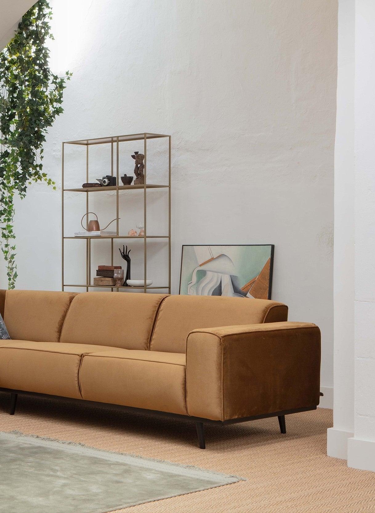 Sofa aksamitna 3-osobowa STATEMENT miodowy Be Pure Eye on Design