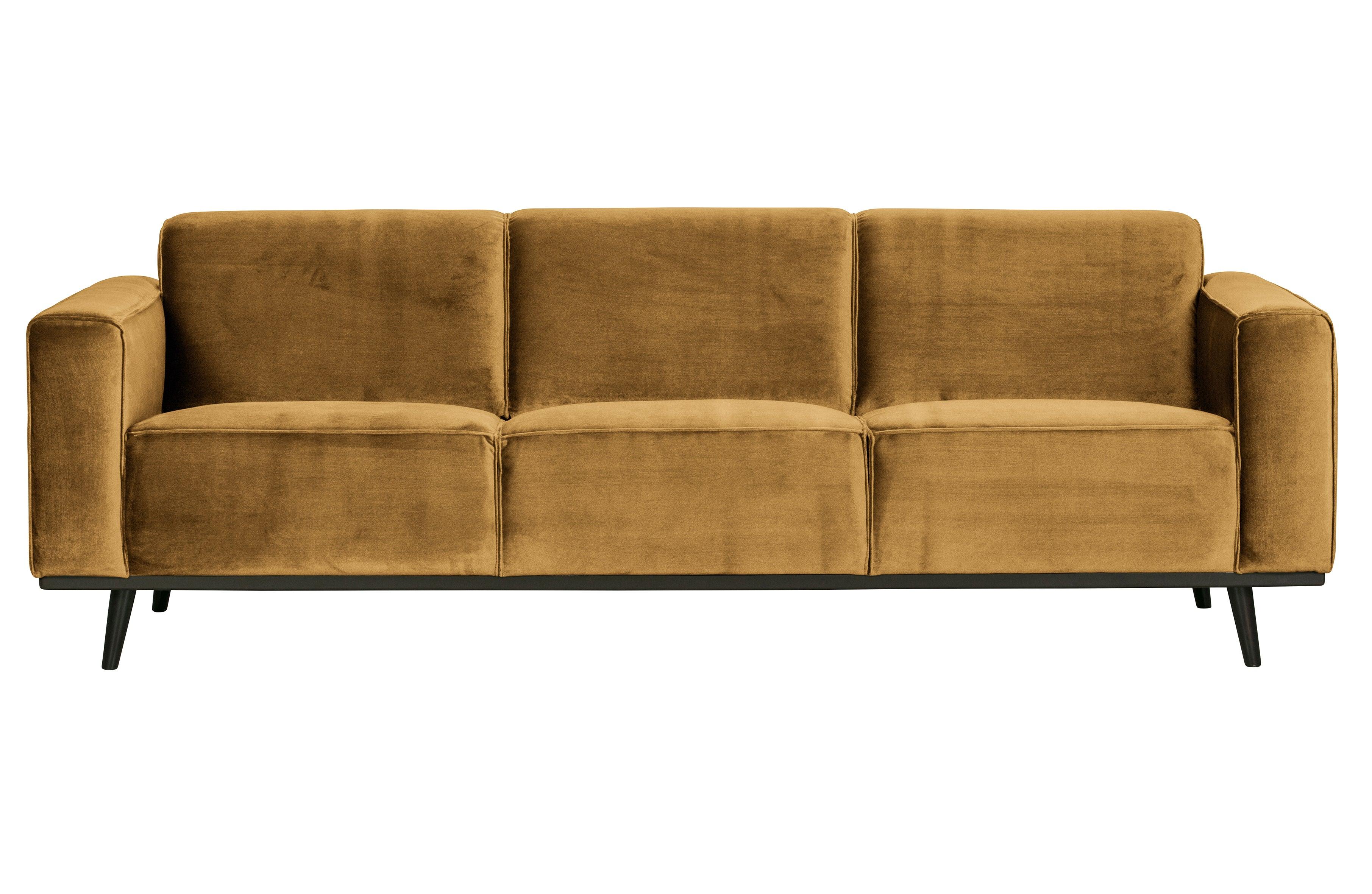 Sofa aksamitna 3-osobowa STATEMENT miodowy Be Pure Eye on Design
