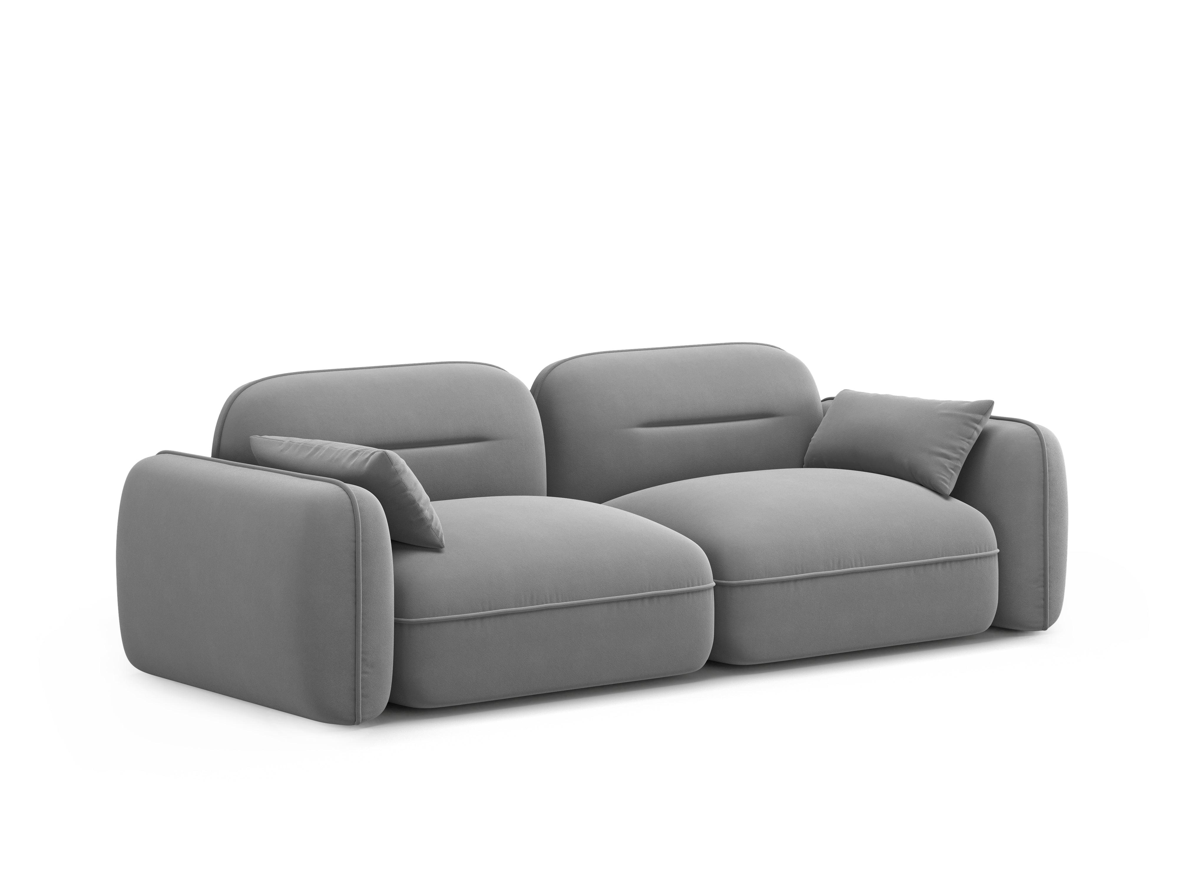 Sofa modułowa aksamitna 3-osobowa SYDNEY jasnoszary Cosmopolitan Design Eye on Design