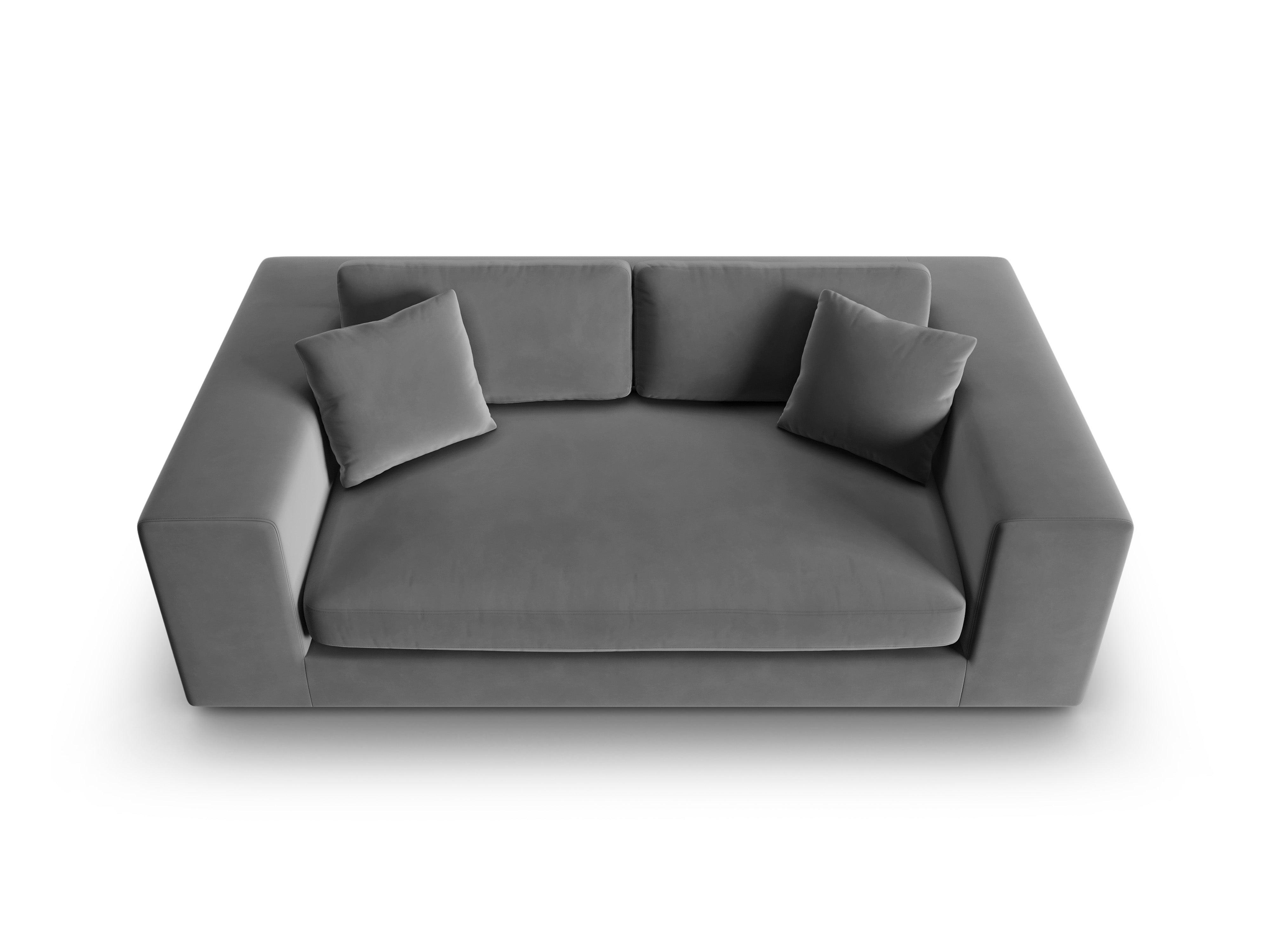 Sofa aksamitna 3-osobowa TENDANCE szary CXL by Christian Lacroix Eye on Design