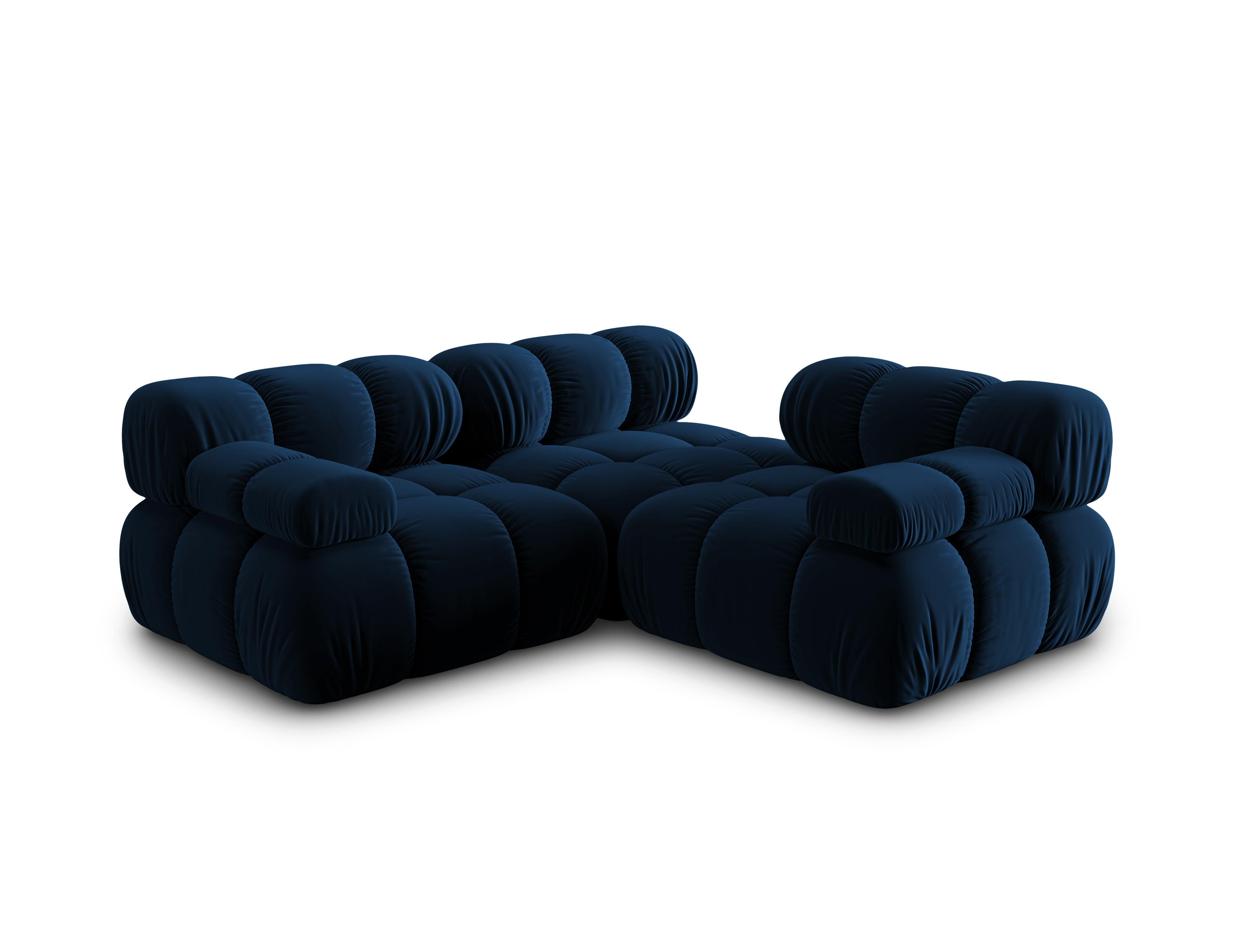 Sofa aksamitna 3-osobowa TROPEA granat królewski Milo Casa Eye on Design