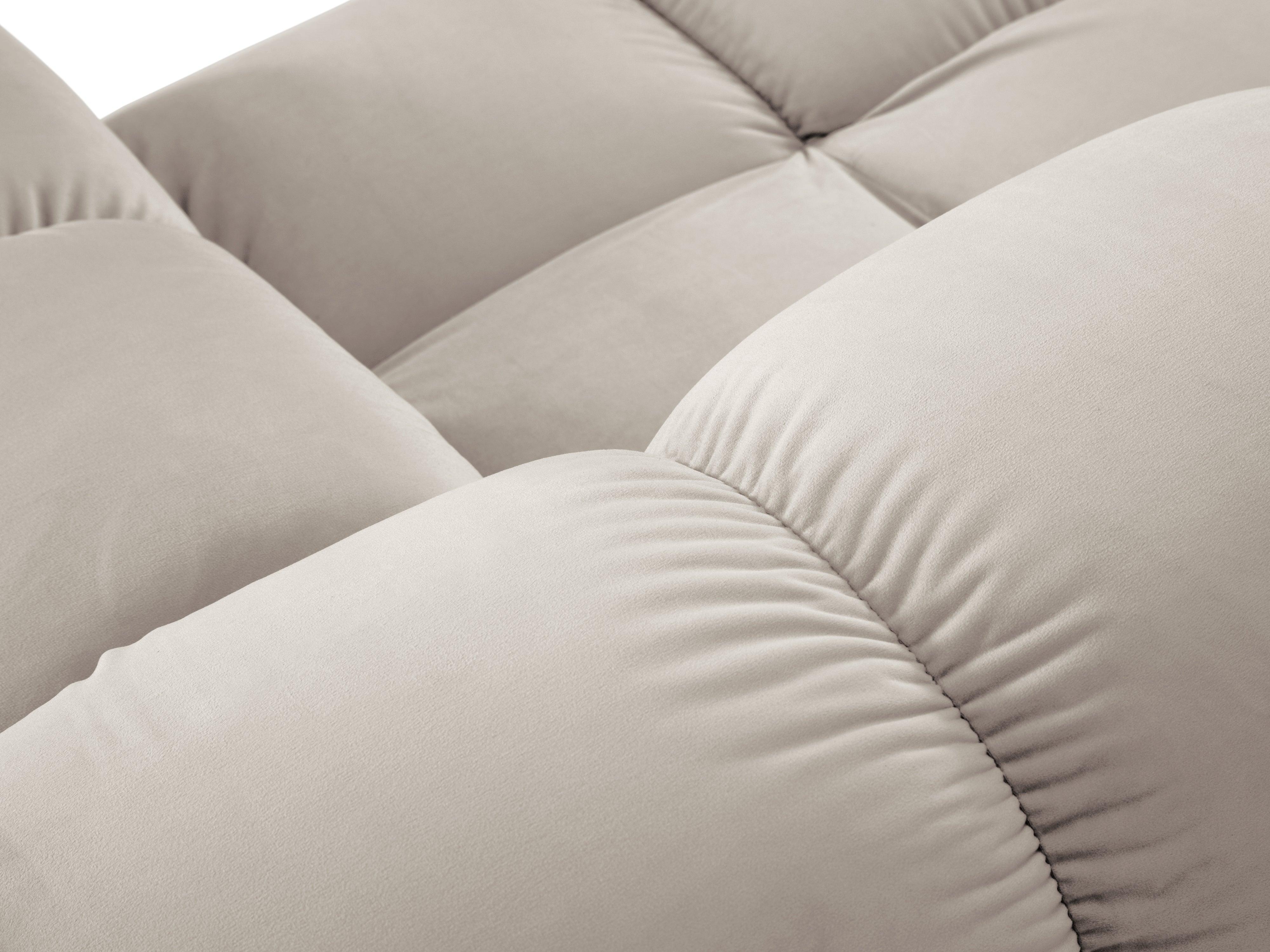 Sofa aksamitna 3-osobowa TROPEA jasnobeżowy Milo Casa Eye on Design