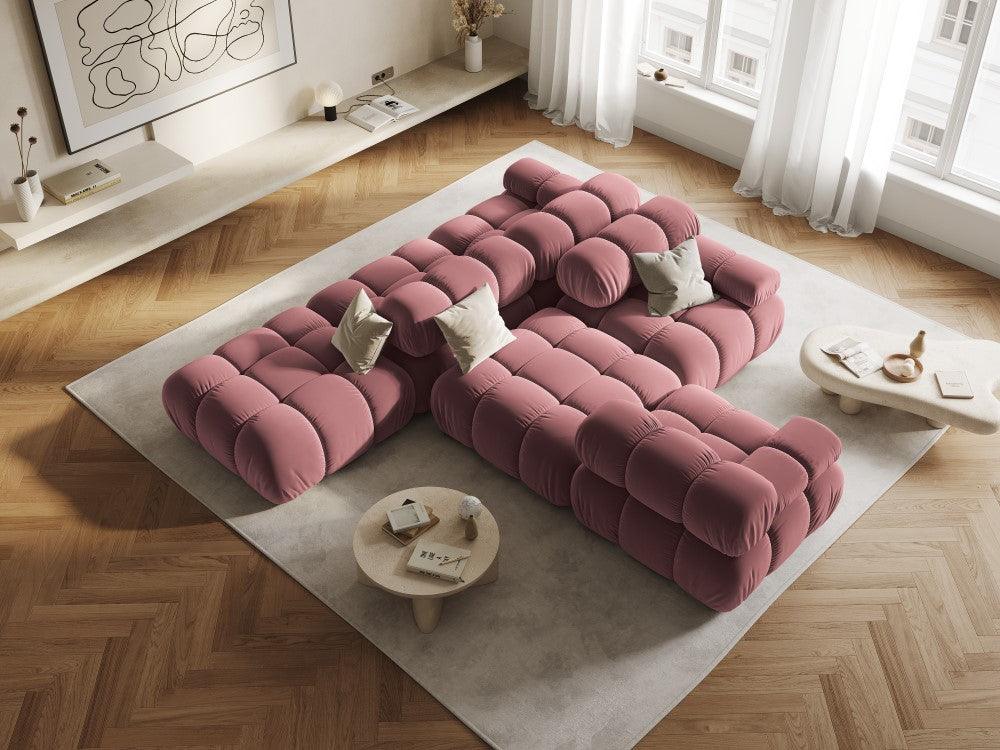 Sofa aksamitna 3-osobowa TROPEA różowy Milo Casa Eye on Design