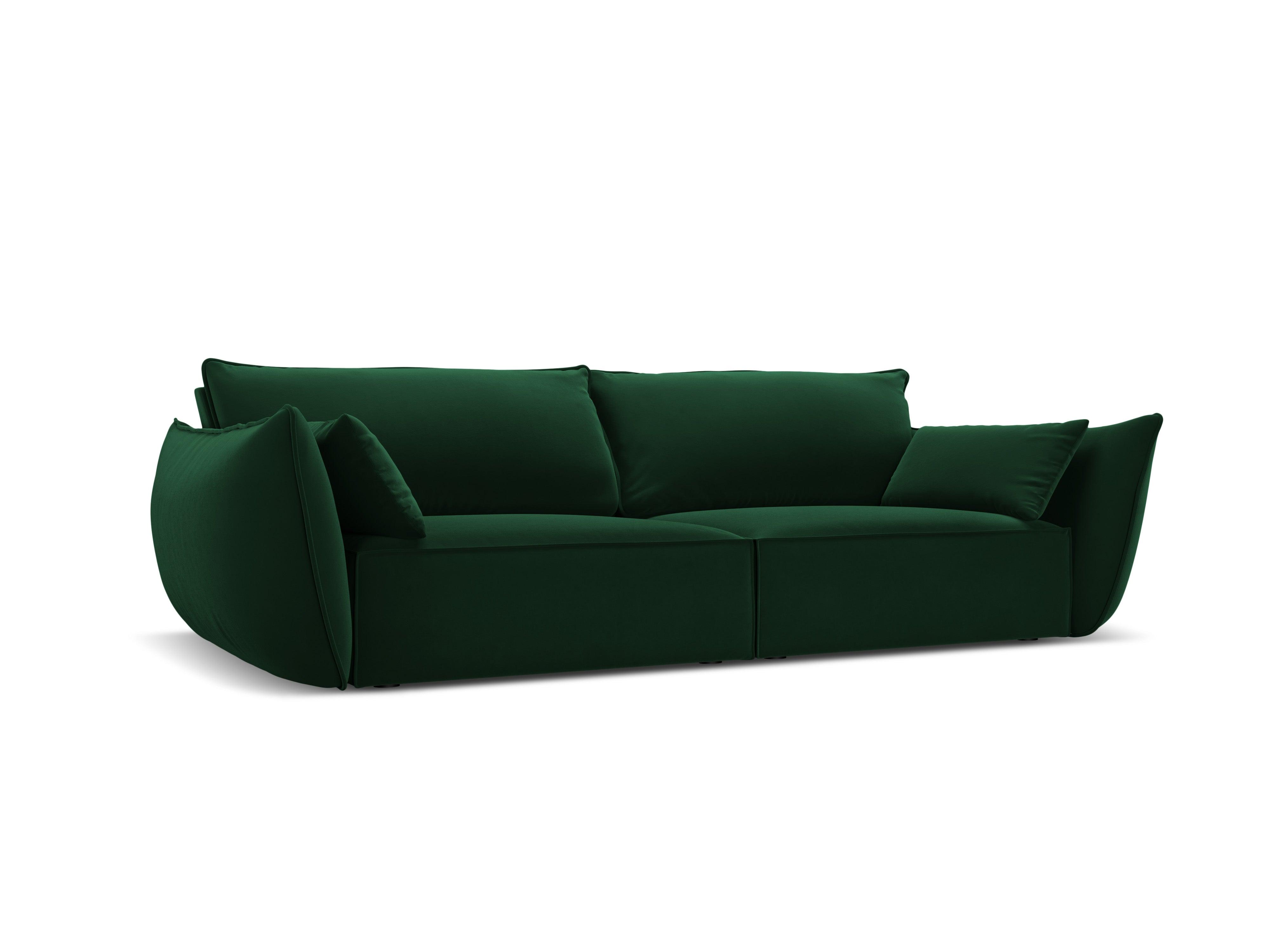 Sofa aksamitna 3-osobowa VANDA butelkowa zieleń Mazzini Sofas Eye on Design