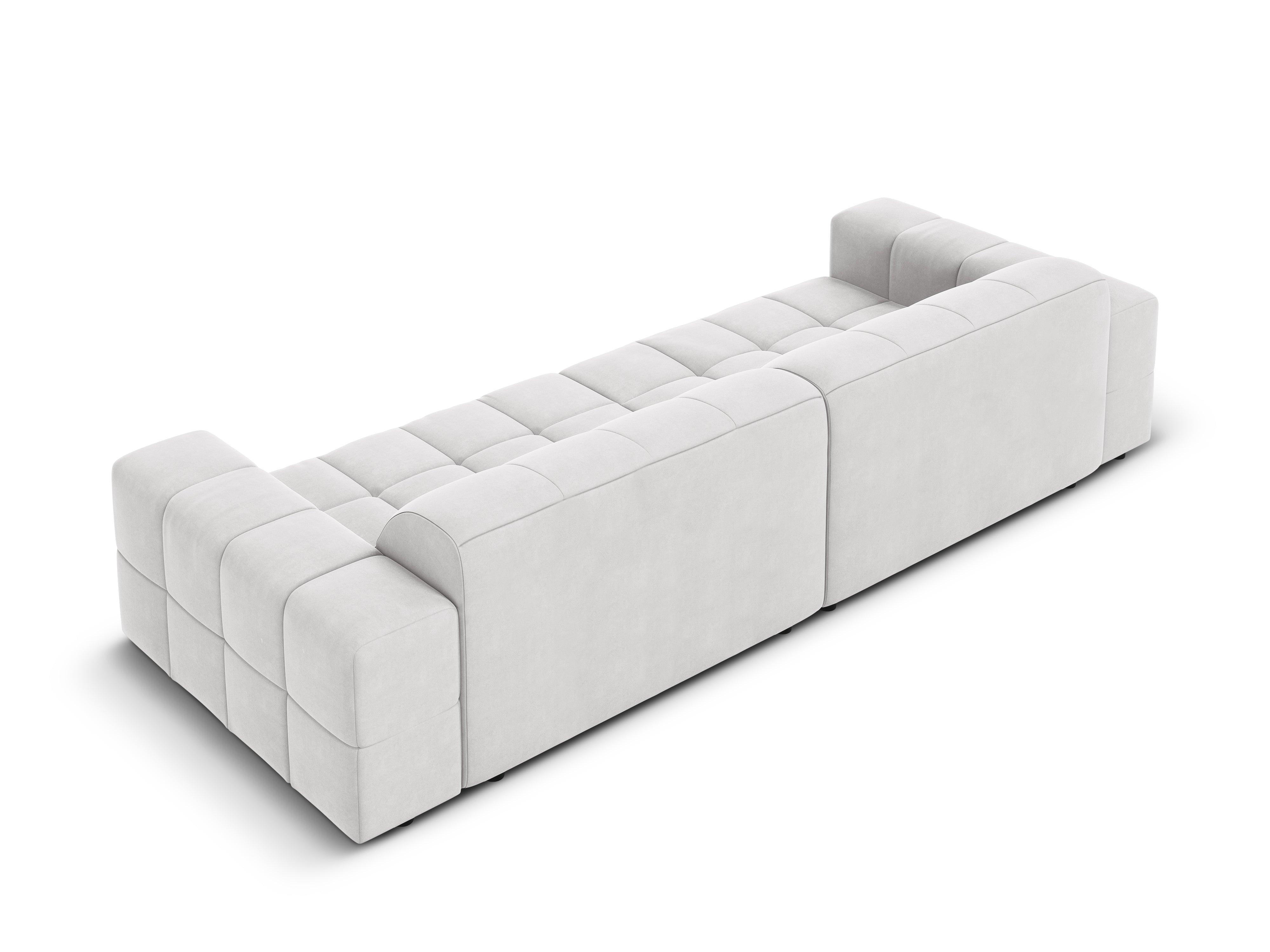 Sofa aksamitna 4-osobowa CHICAGO jasnoszary Cosmopolitan Design Eye on Design