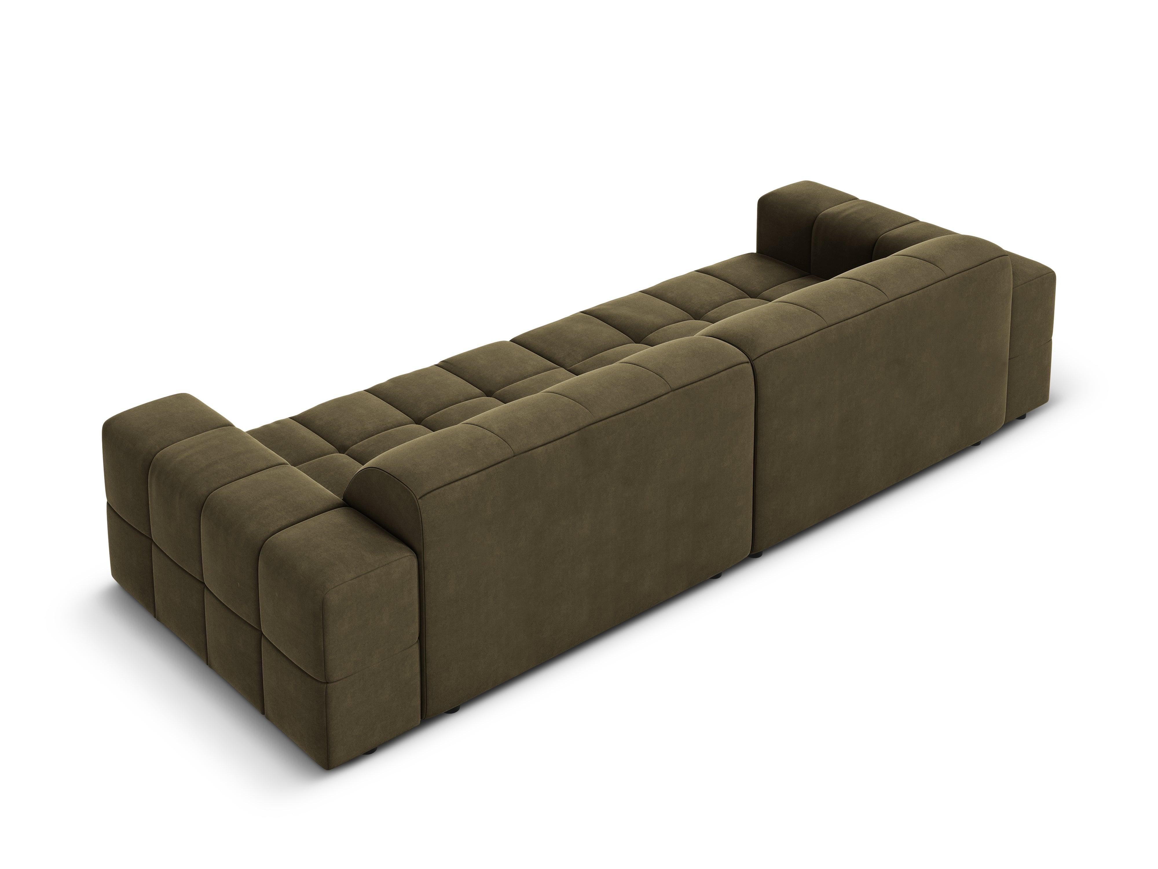 Sofa aksamitna 4-osobowa CHICAGO oliwkowy Cosmopolitan Design Eye on Design