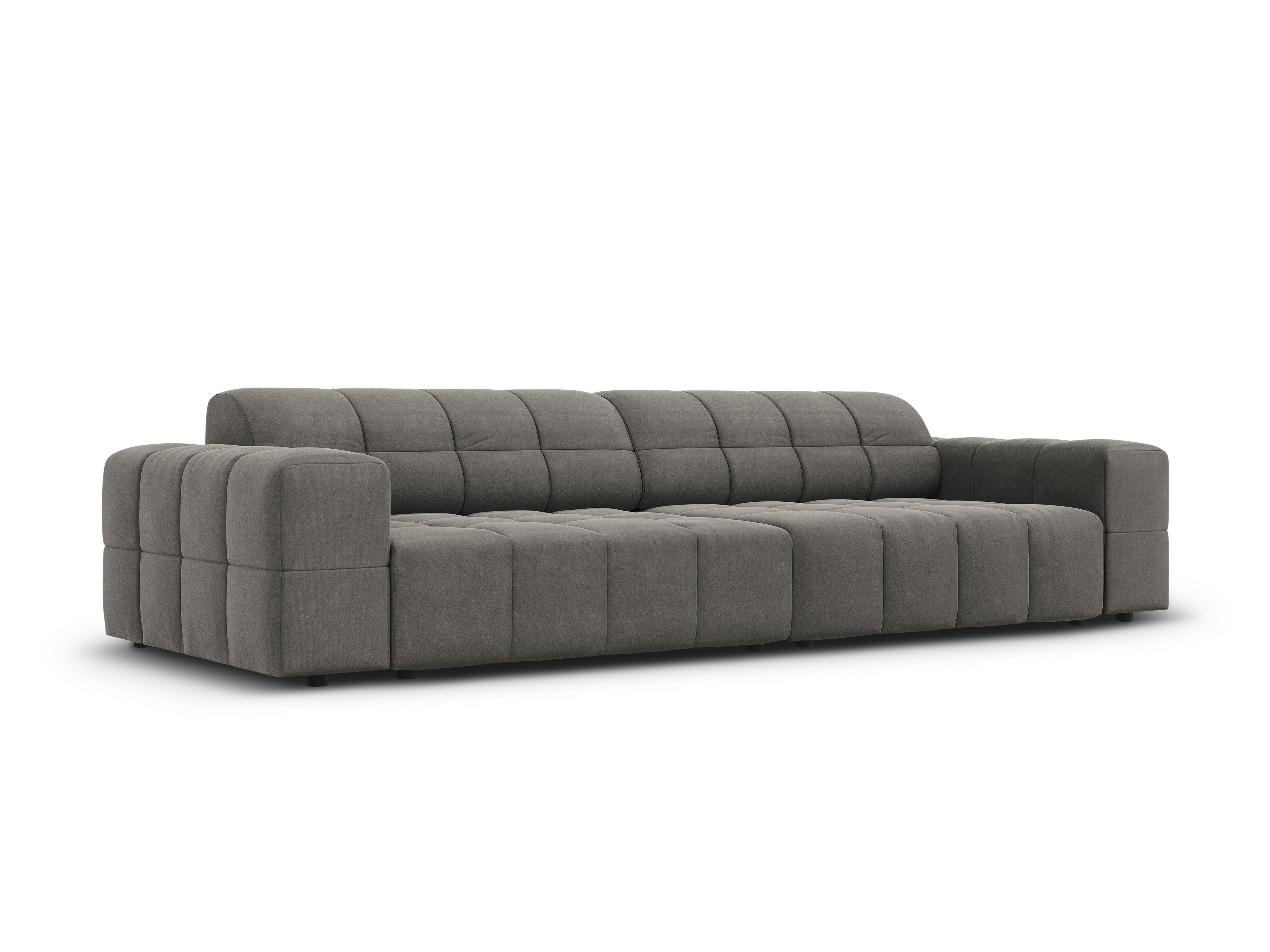Sofa aksamitna 4-osobowa CHICAGO szary Cosmopolitan Design Eye on Design
