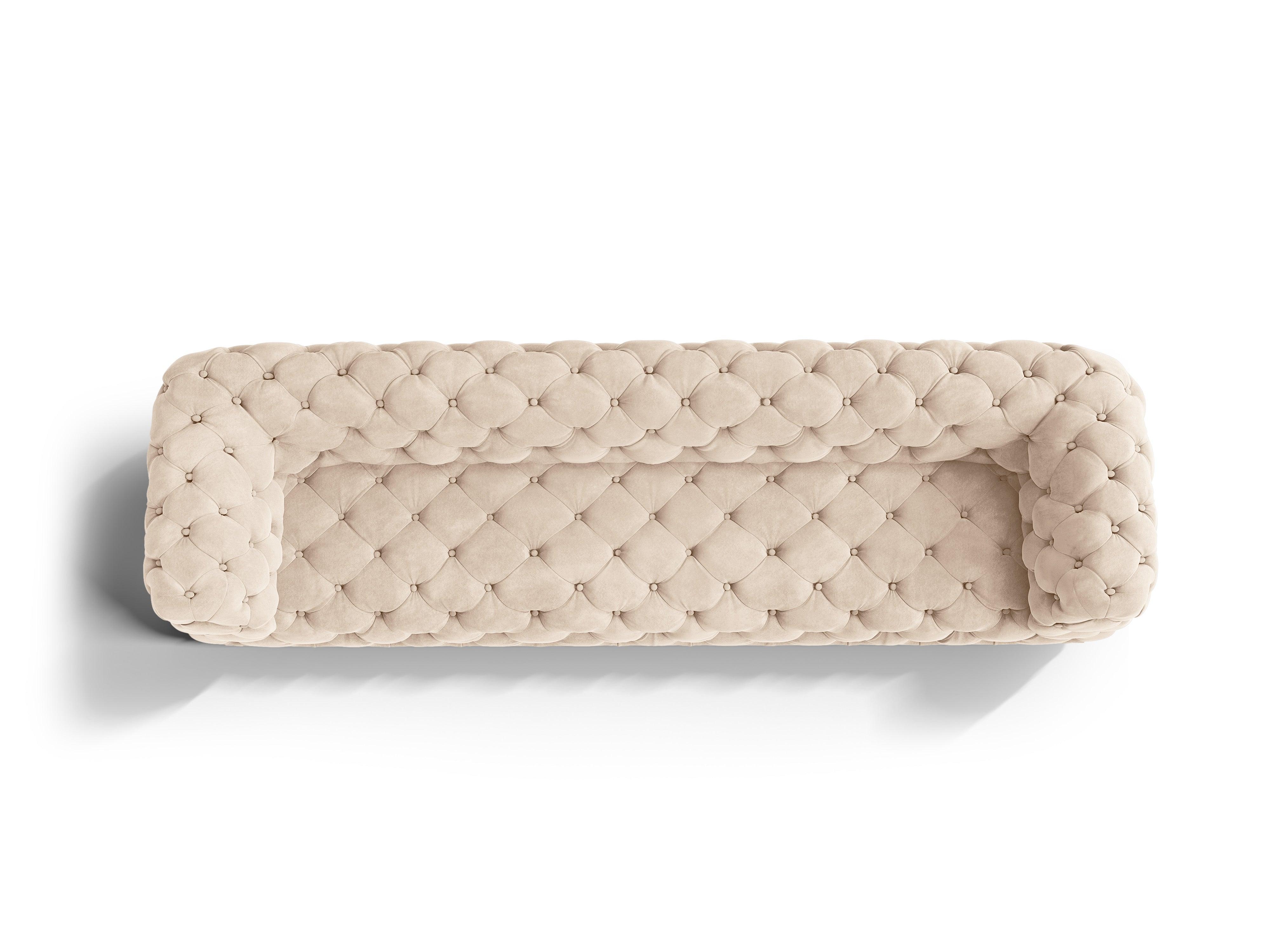 Sofa aksamitna 4-osobowa LOGE beżowy Windsor & Co Eye on Design
