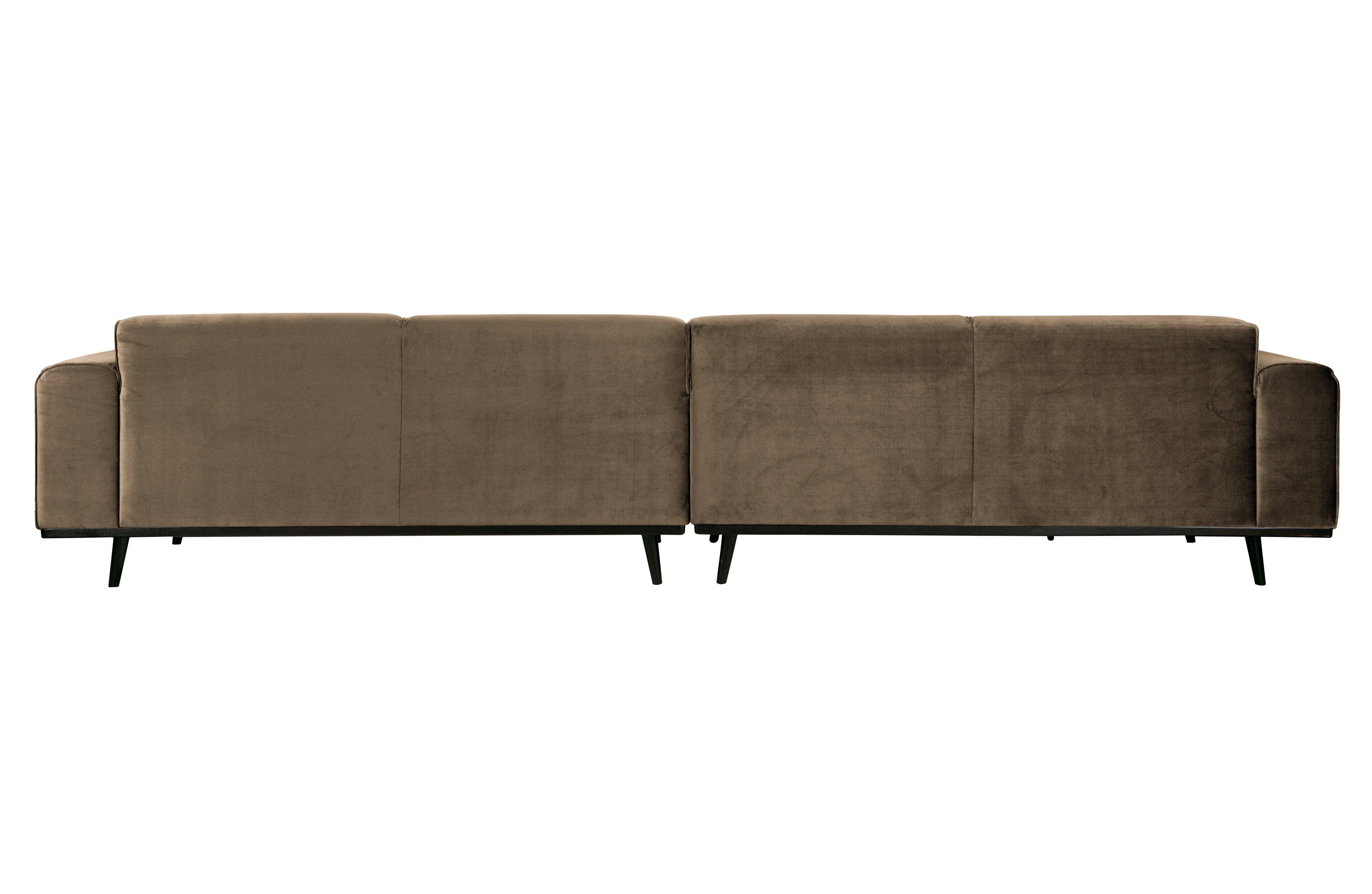 Sofa aksamitna 4-osobowa STATEMENT ciemnobrązowy Be Pure Eye on Design