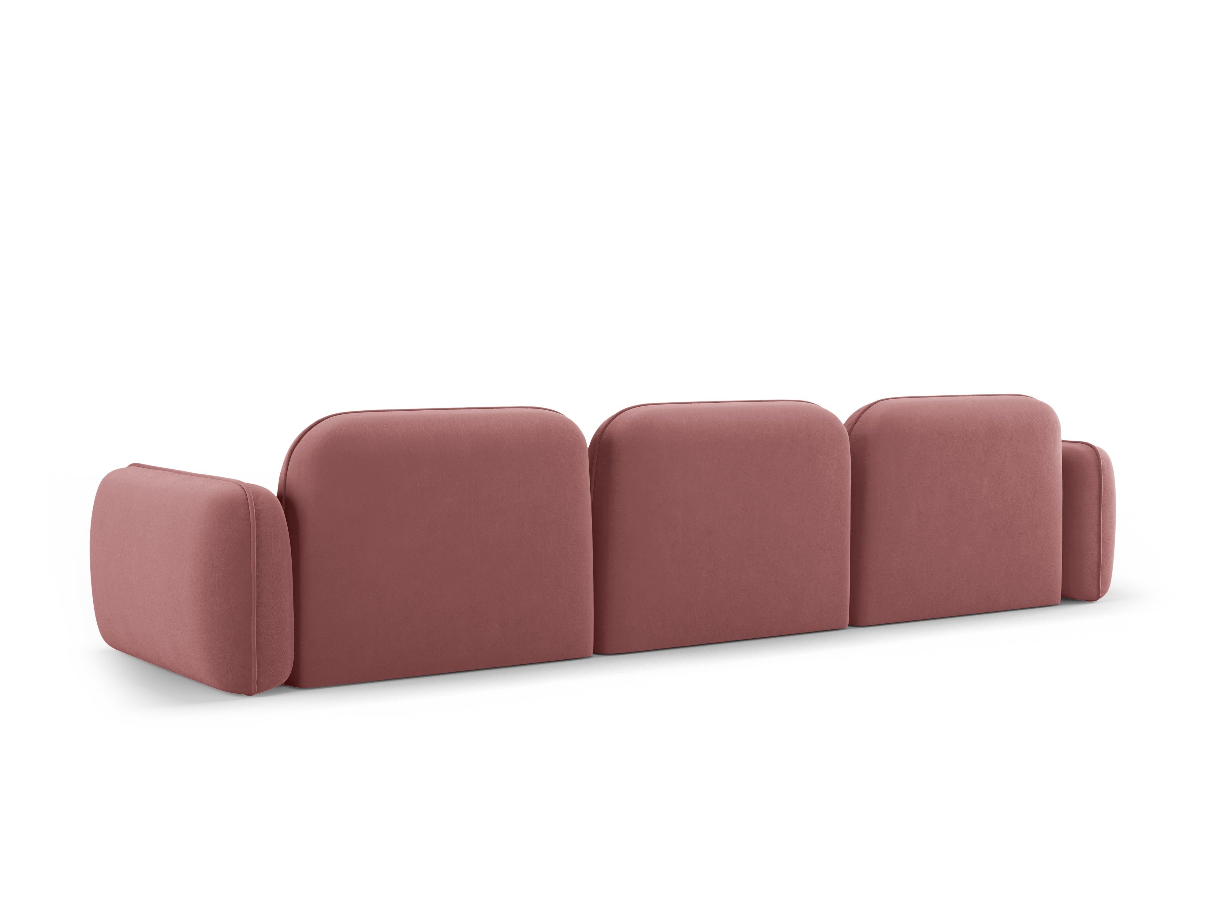 Sofa aksamitna 4-osobowa SYDNEY łososiowy – Cosmopolitan Design