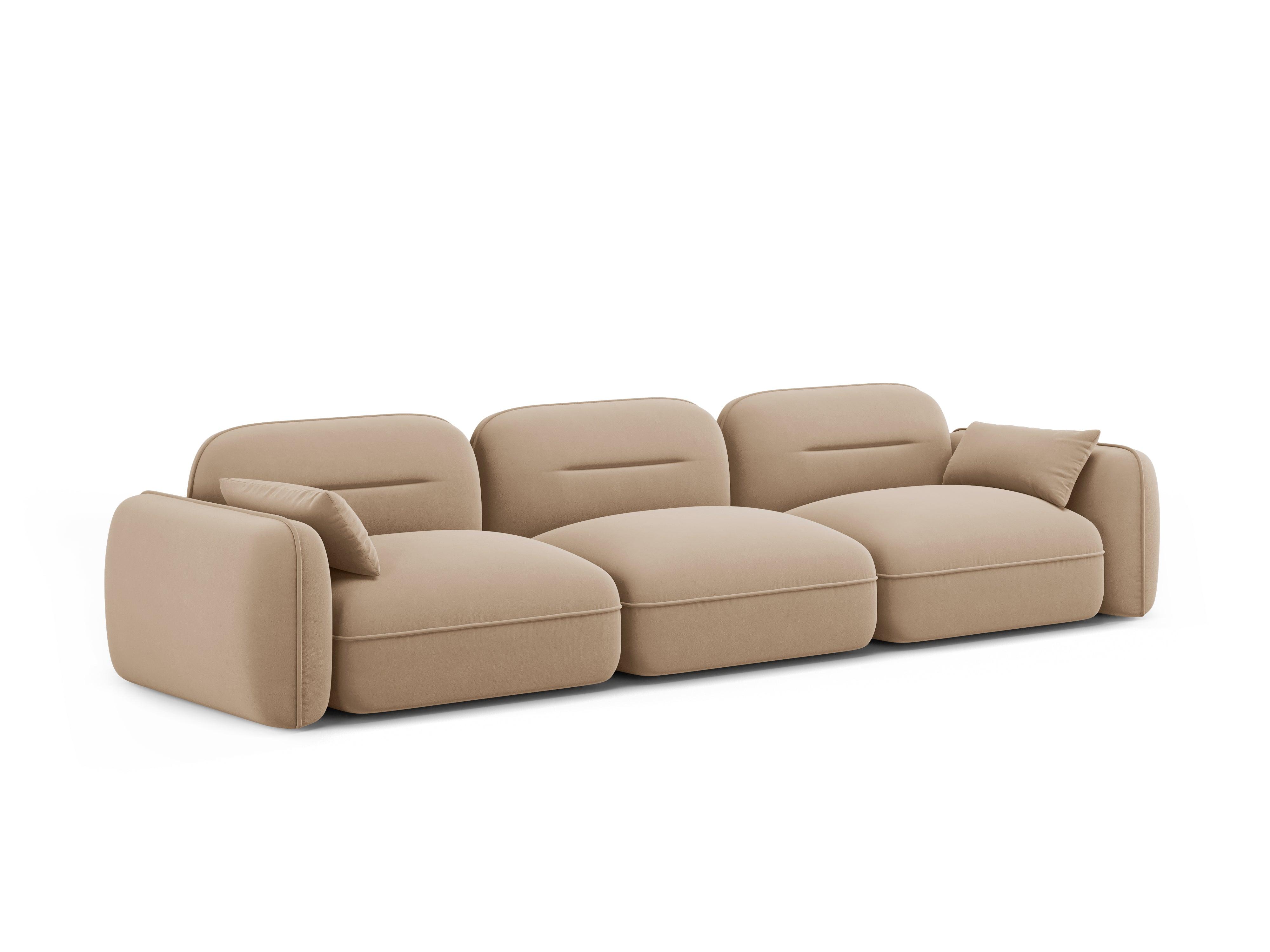 Sofa modułowa aksamitna 4-osobowa SYDNEY piaskowy Cosmopolitan Design Eye on Design