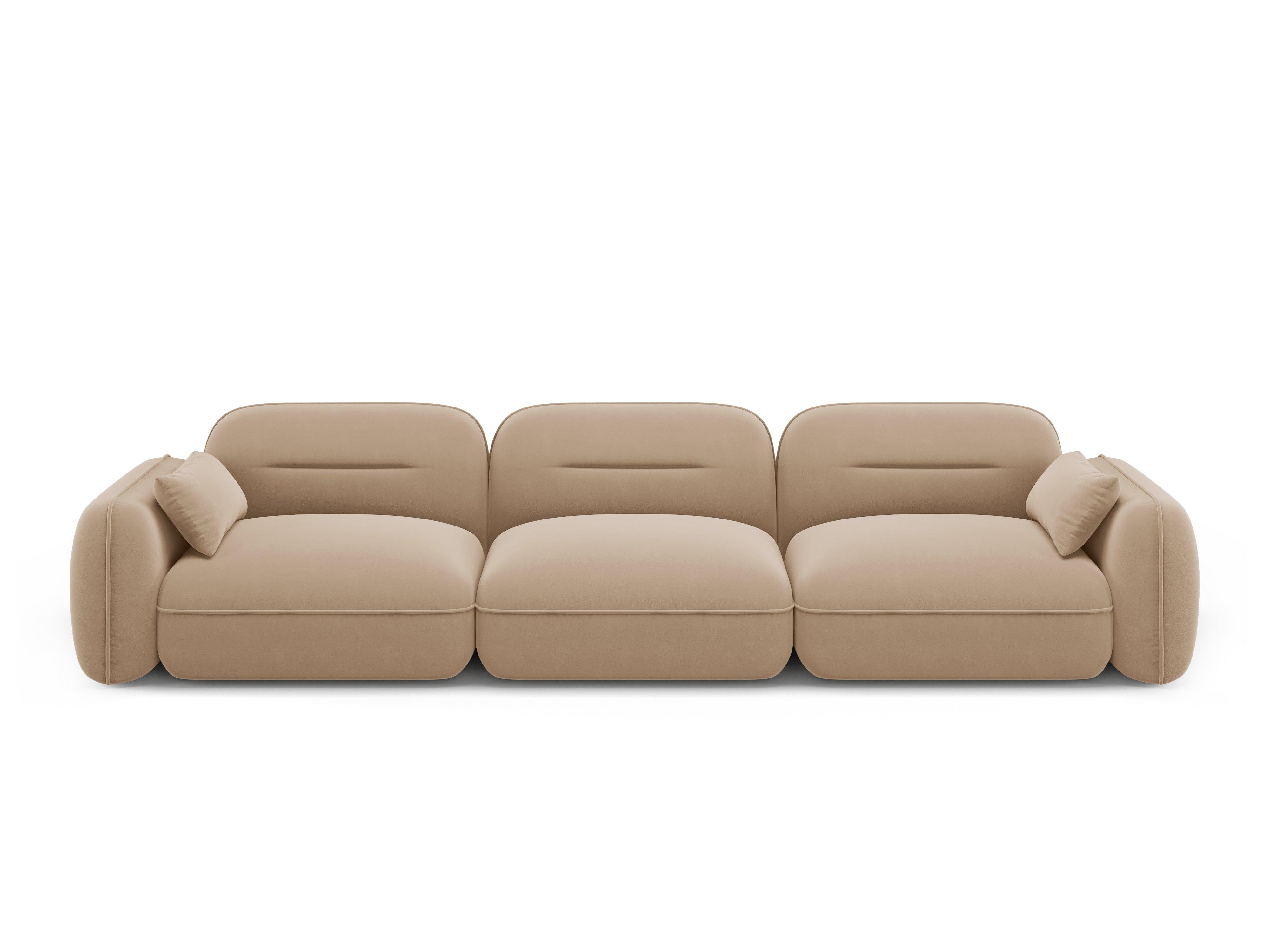 Sofa modułowa aksamitna 4-osobowa SYDNEY piaskowy Cosmopolitan Design Eye on Design