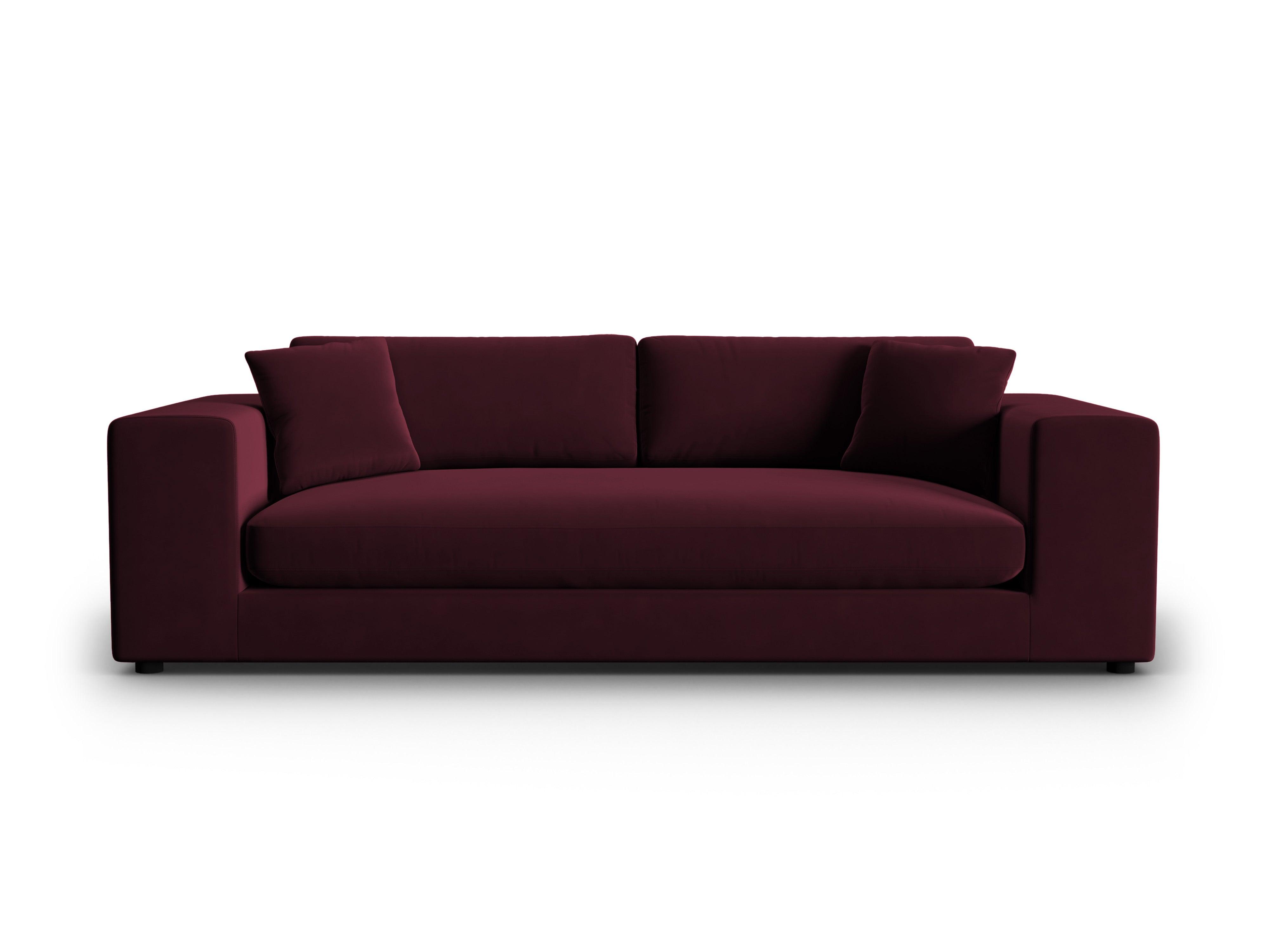 Sofa aksamitna 4-osobowa TENDANCE burgundowy CXL by Christian Lacroix Eye on Design