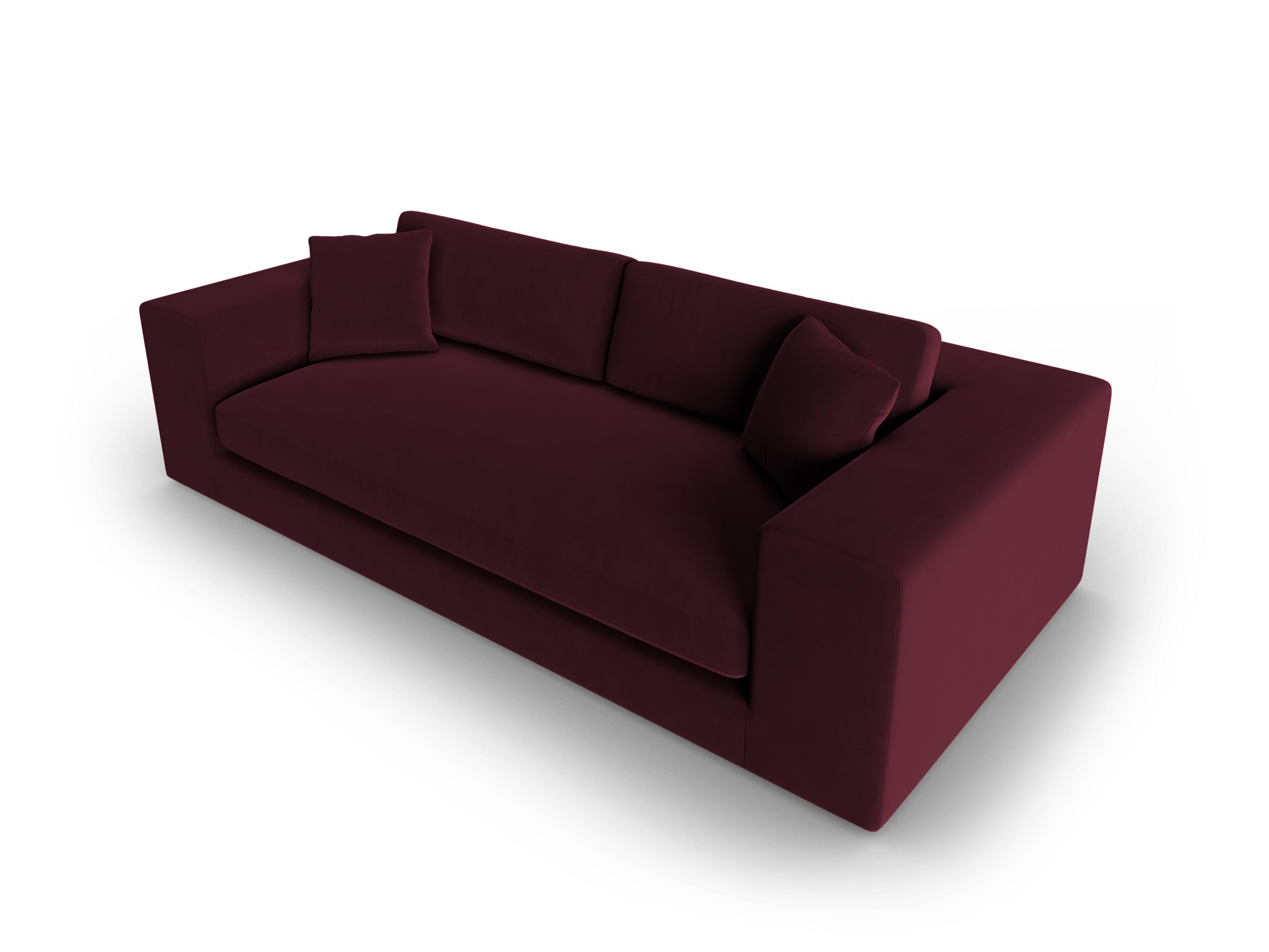 Sofa aksamitna 4-osobowa TENDANCE burgundowy CXL by Christian Lacroix Eye on Design