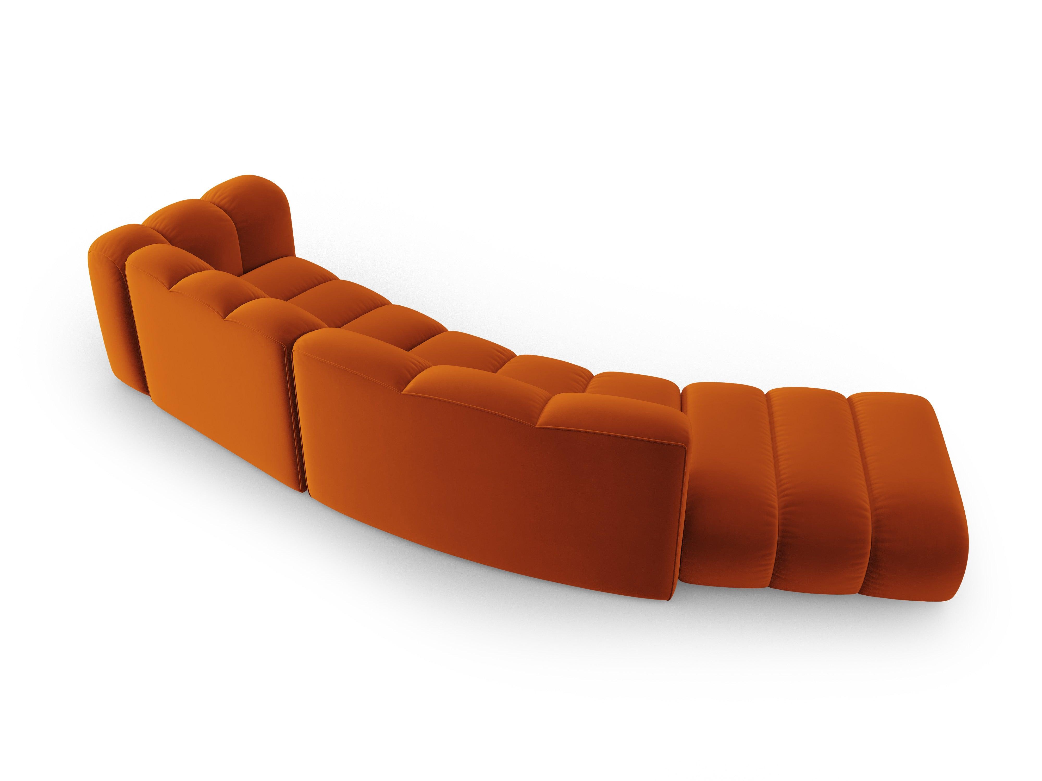 Sofa aksamitna 5-osobowa lewostronna SKYLER ceglany Interieurs 86 Eye on Design