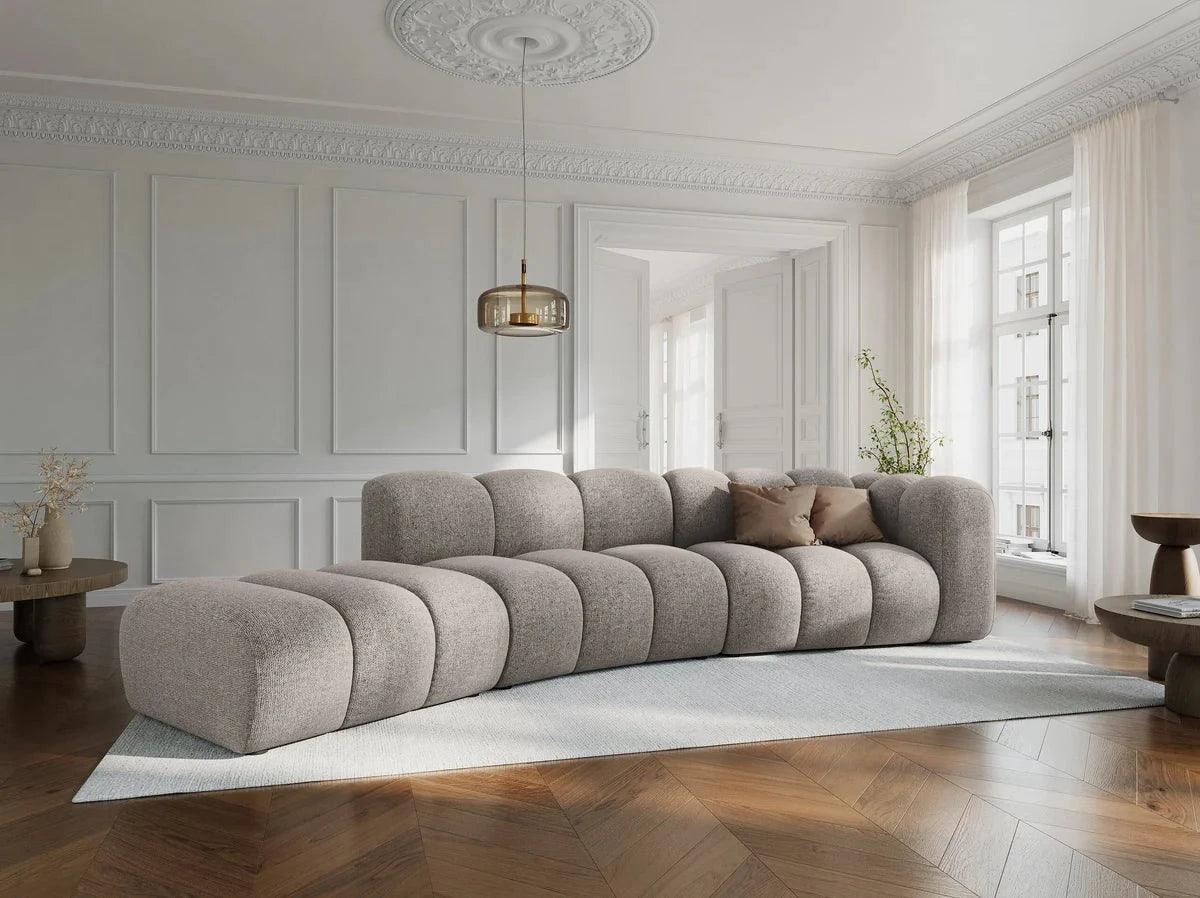 Sofa aksamitna 5-osobowa lewostronna SKYLER ceglany Interieurs 86 Eye on Design